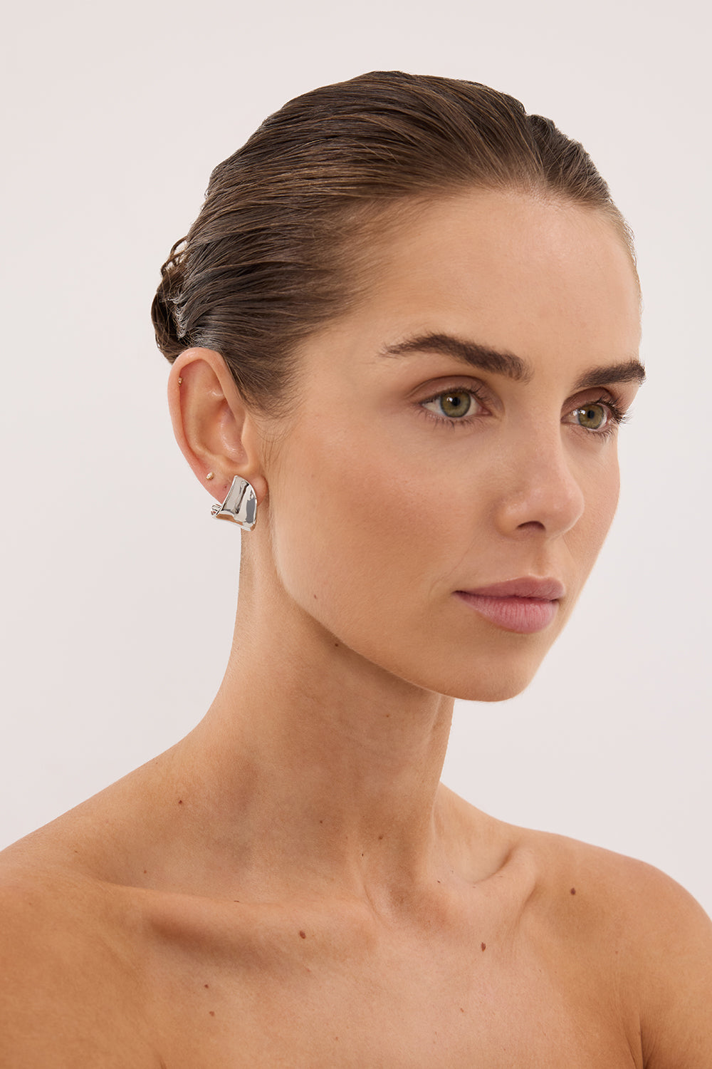 ANNA ROSSI VEIL EARRING RHODIUM SILVER