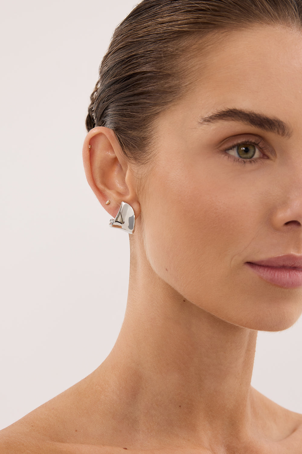 ANNA ROSSI VEIL EARRING RHODIUM SILVER