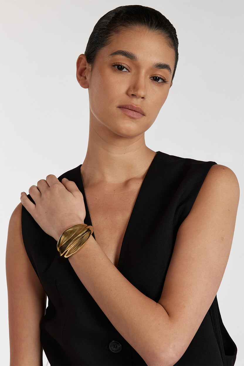 MEGA SIMONE CUFF GOLD – DISSH
