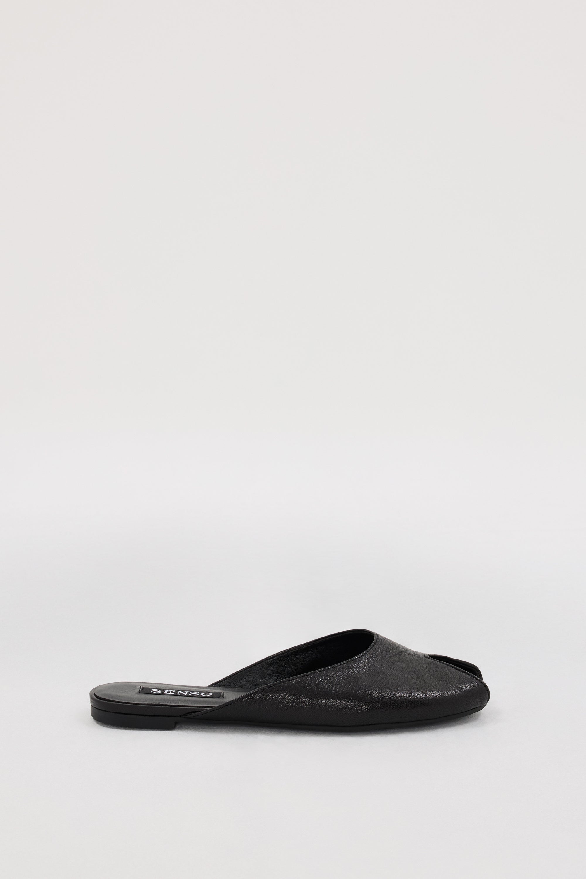 SENSO COLETTE EBONY PEEPTOE FLAT