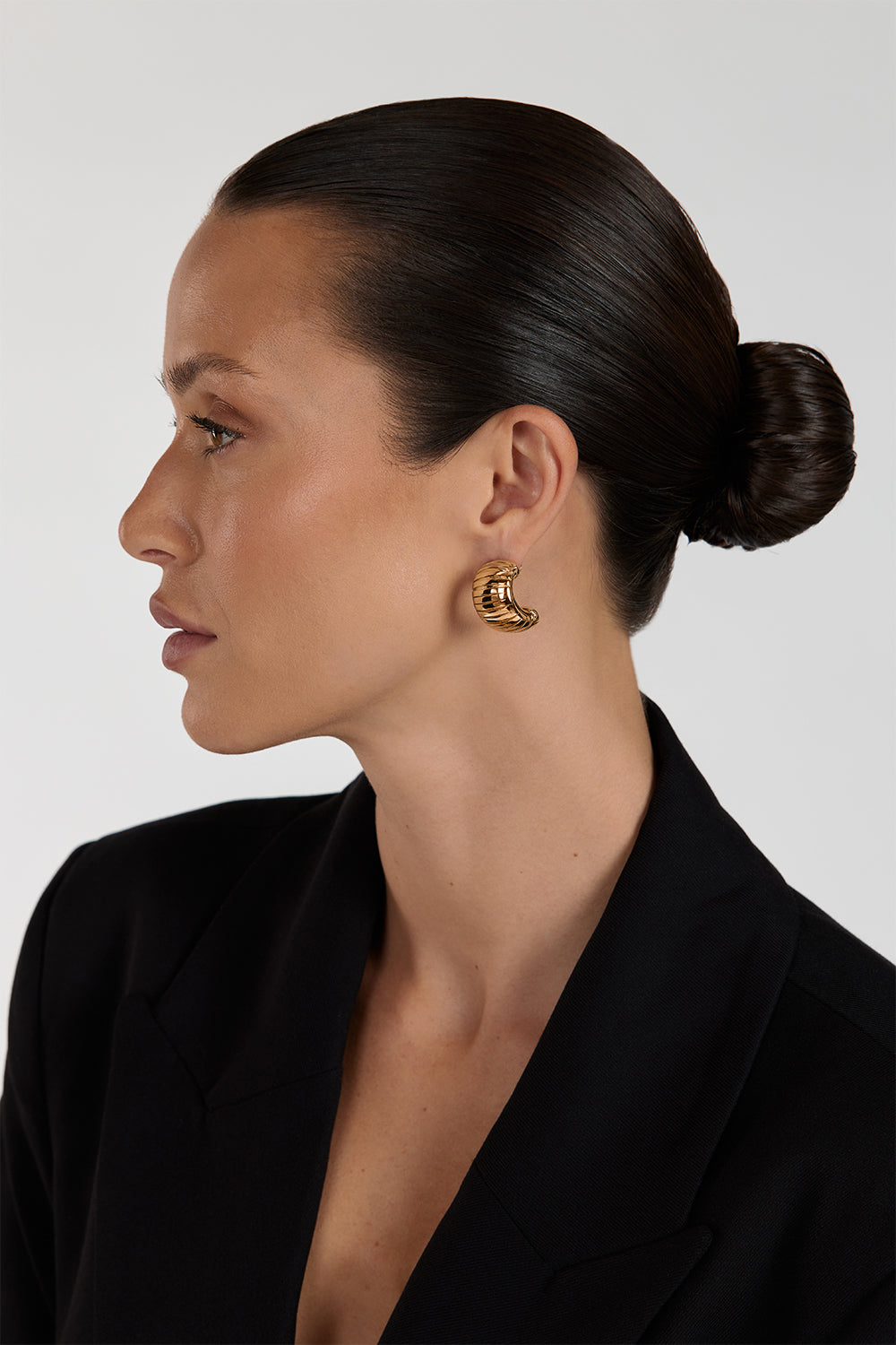 MÉGA STEP GOLD EARRING