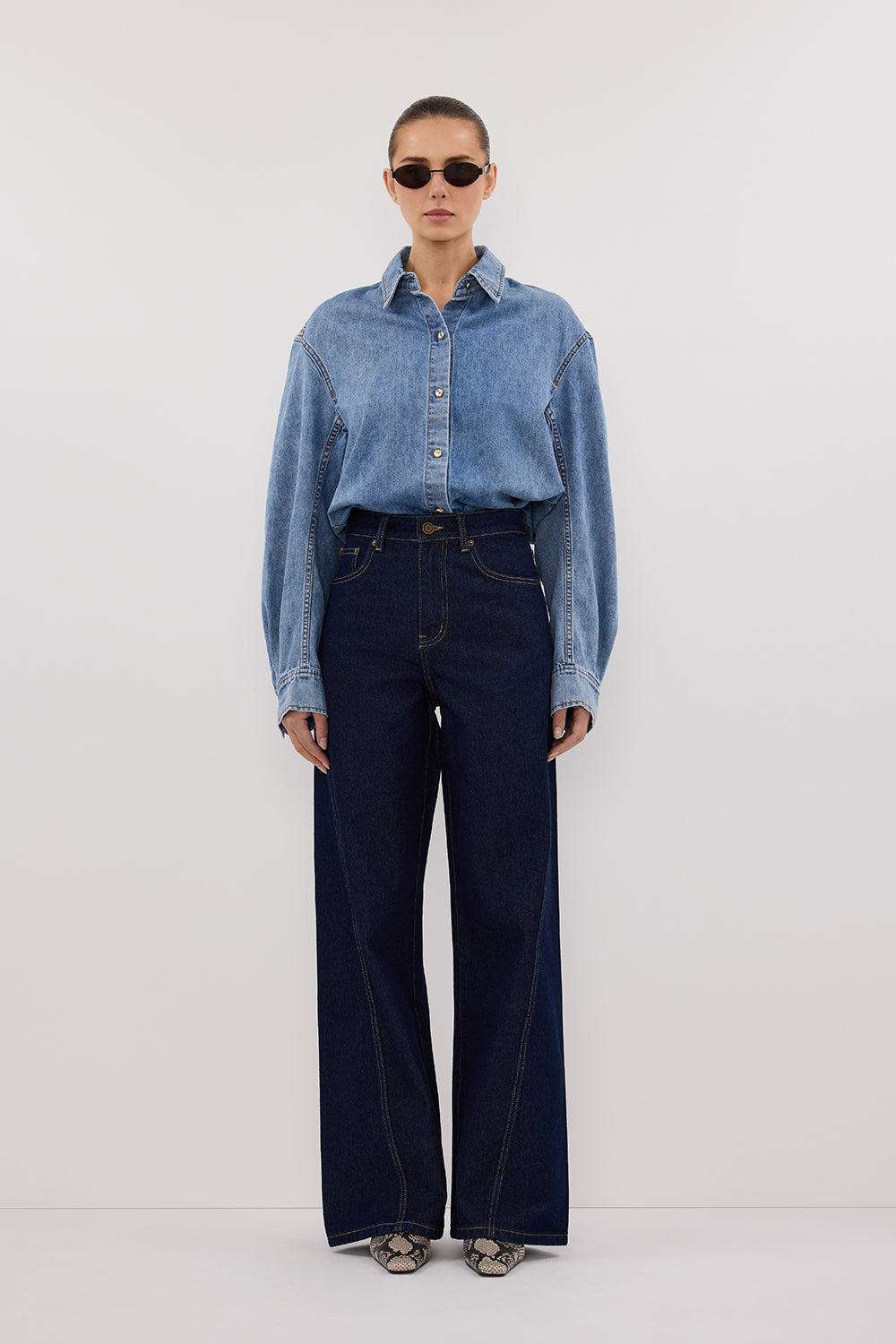 AMARA LIGHT BLUE DENIM SHIRT