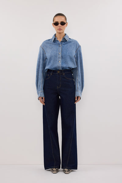 AMARA LIGHT BLUE DENIM SHIRT – DISSH