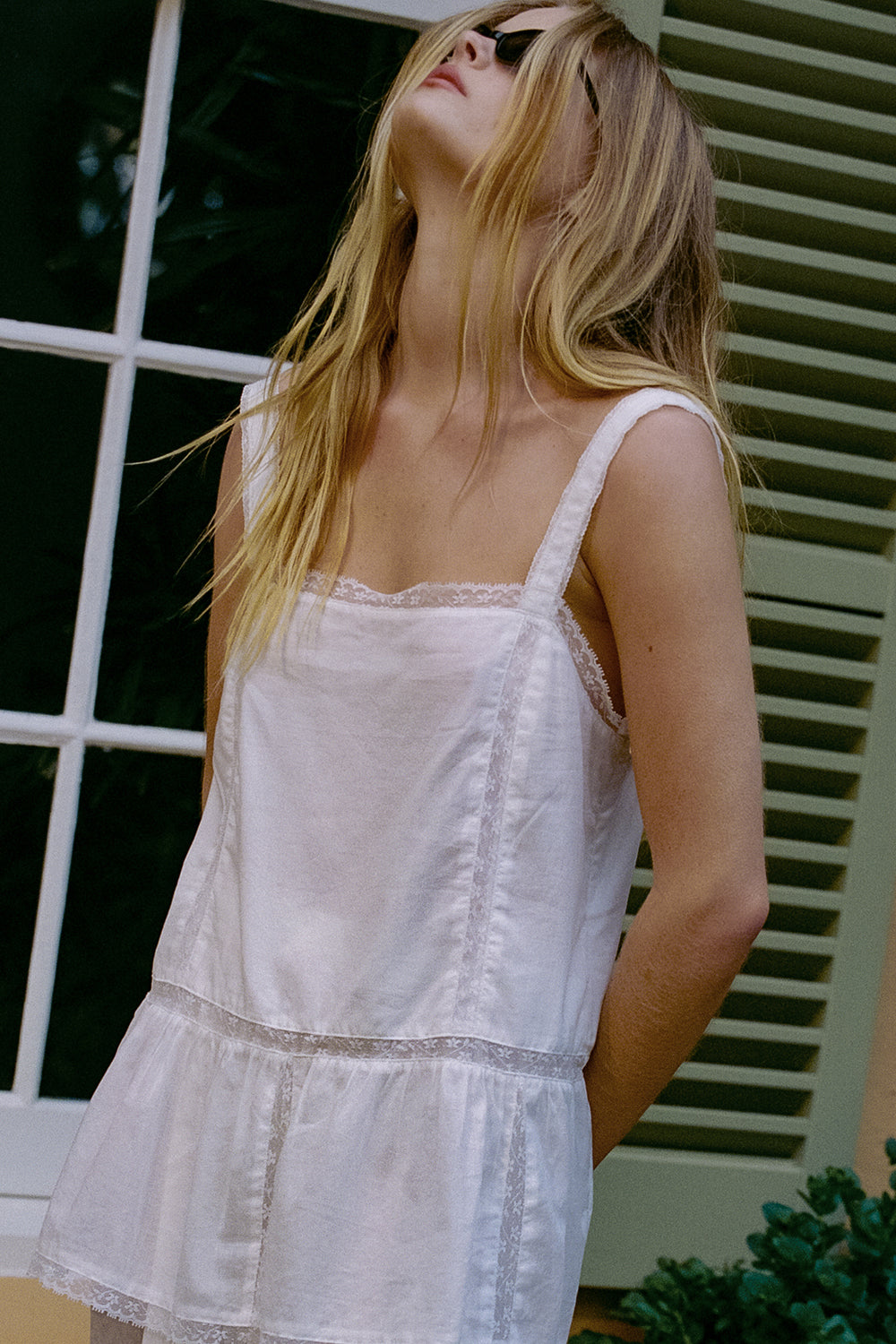 ROSIN WHITE COTTON VOILE TOP