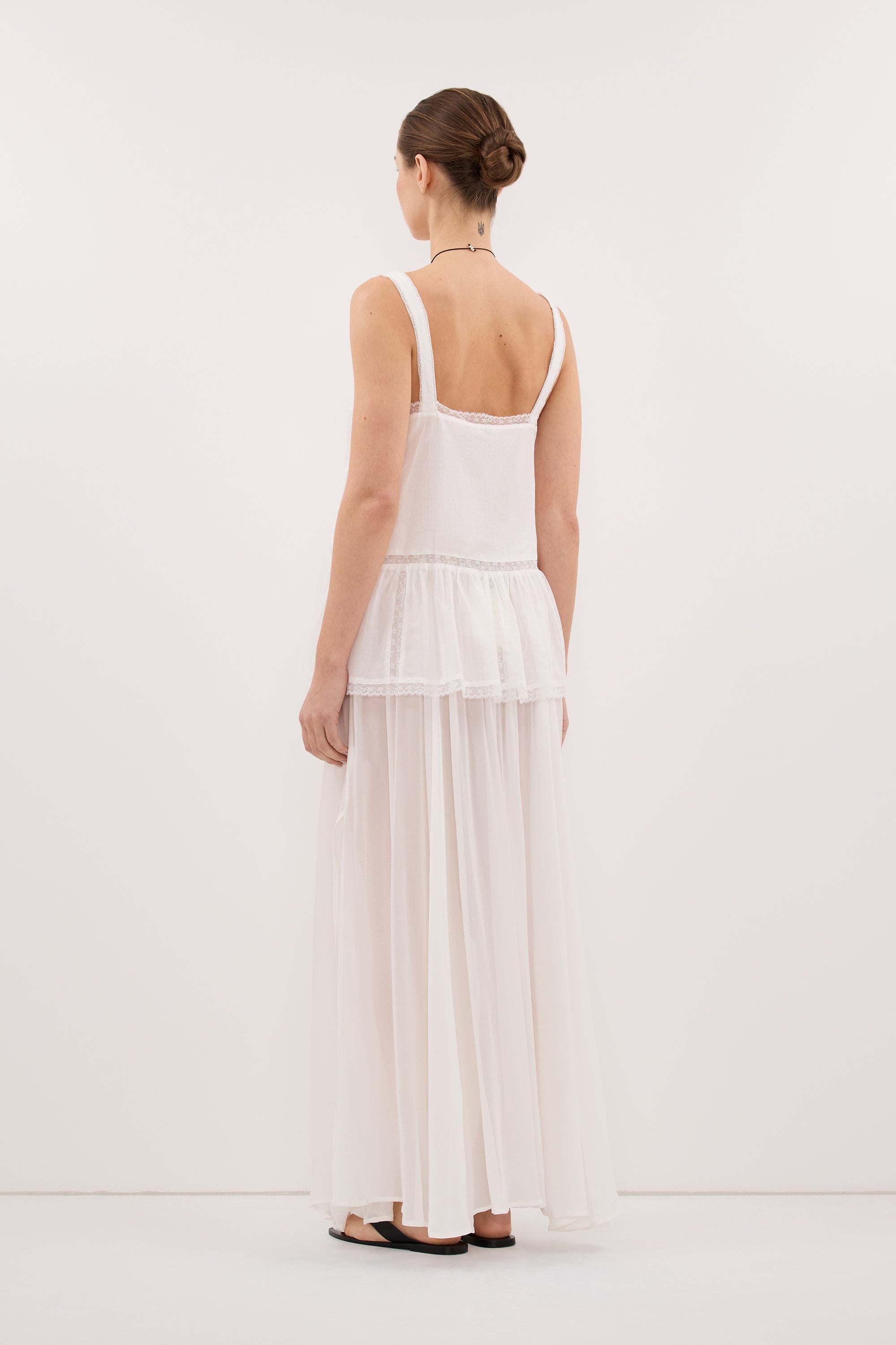 ROSIN WHITE COTTON VOILE TOP