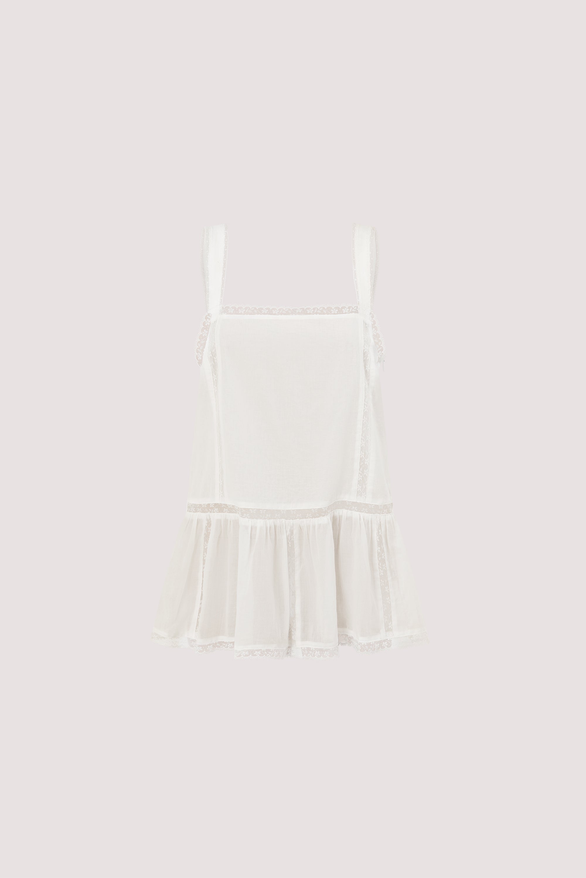 ROSIN WHITE COTTON VOILE TOP