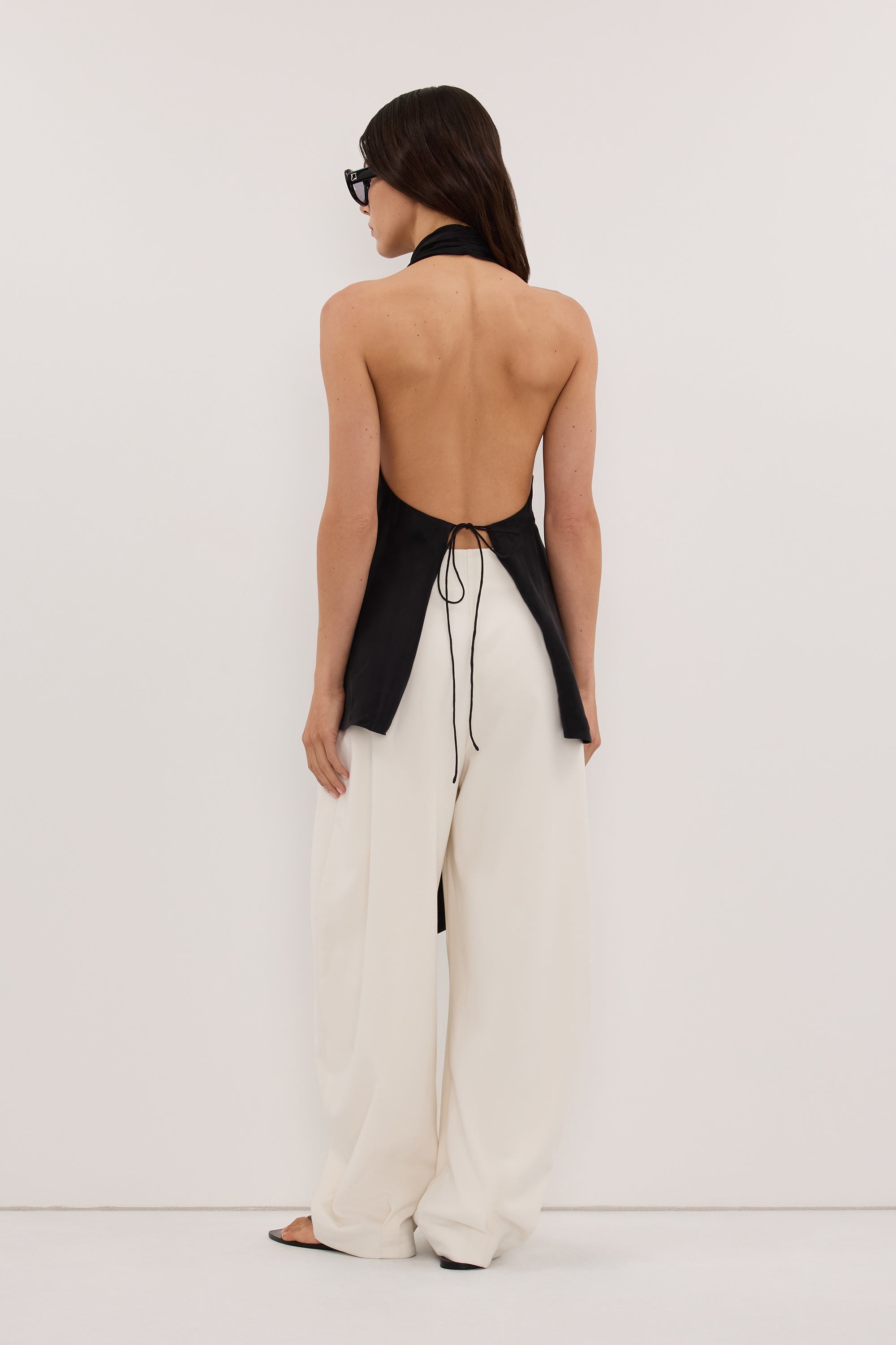SARIAN BLACK CUPRO TOP