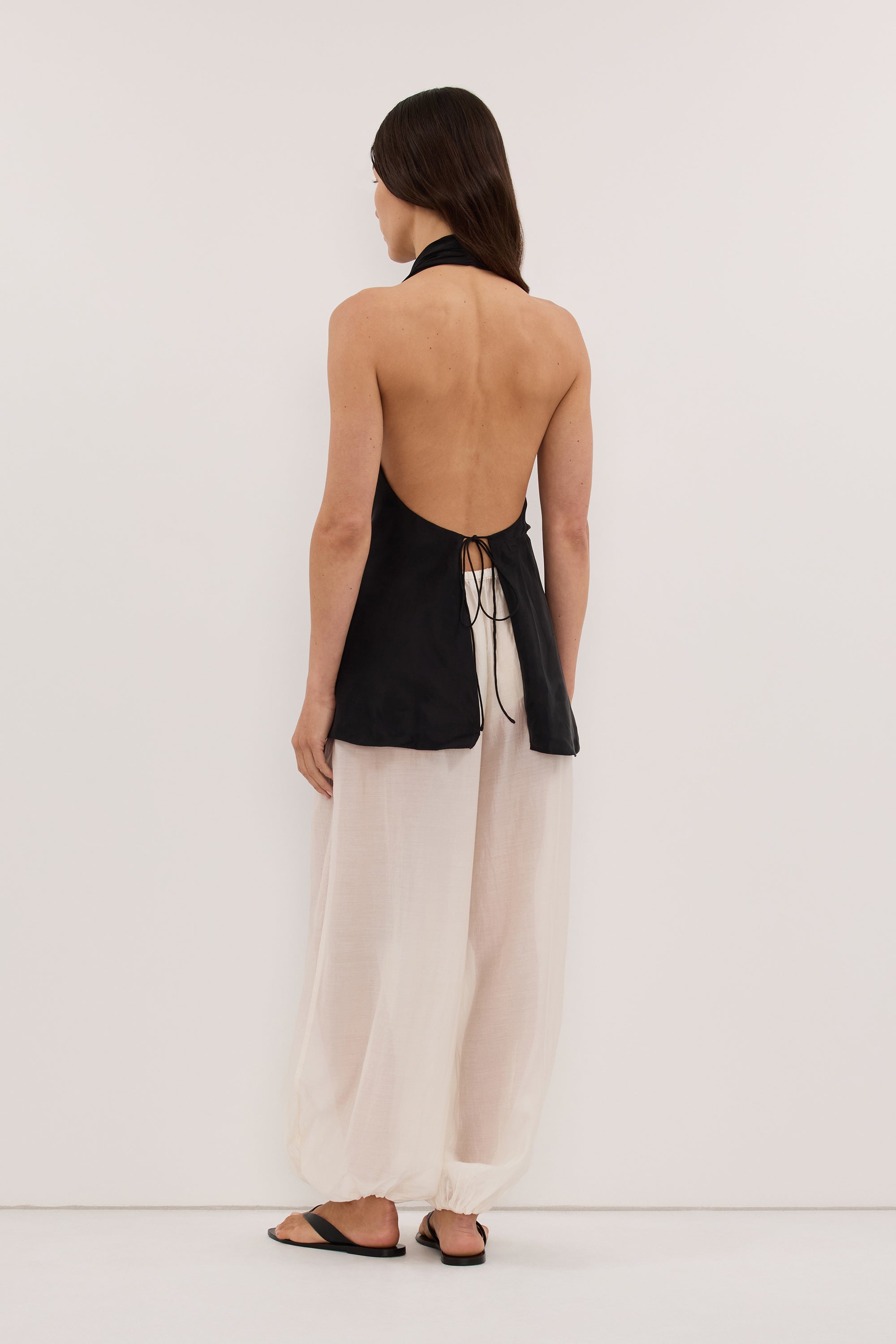 SARIAN BLACK CUPRO TOP