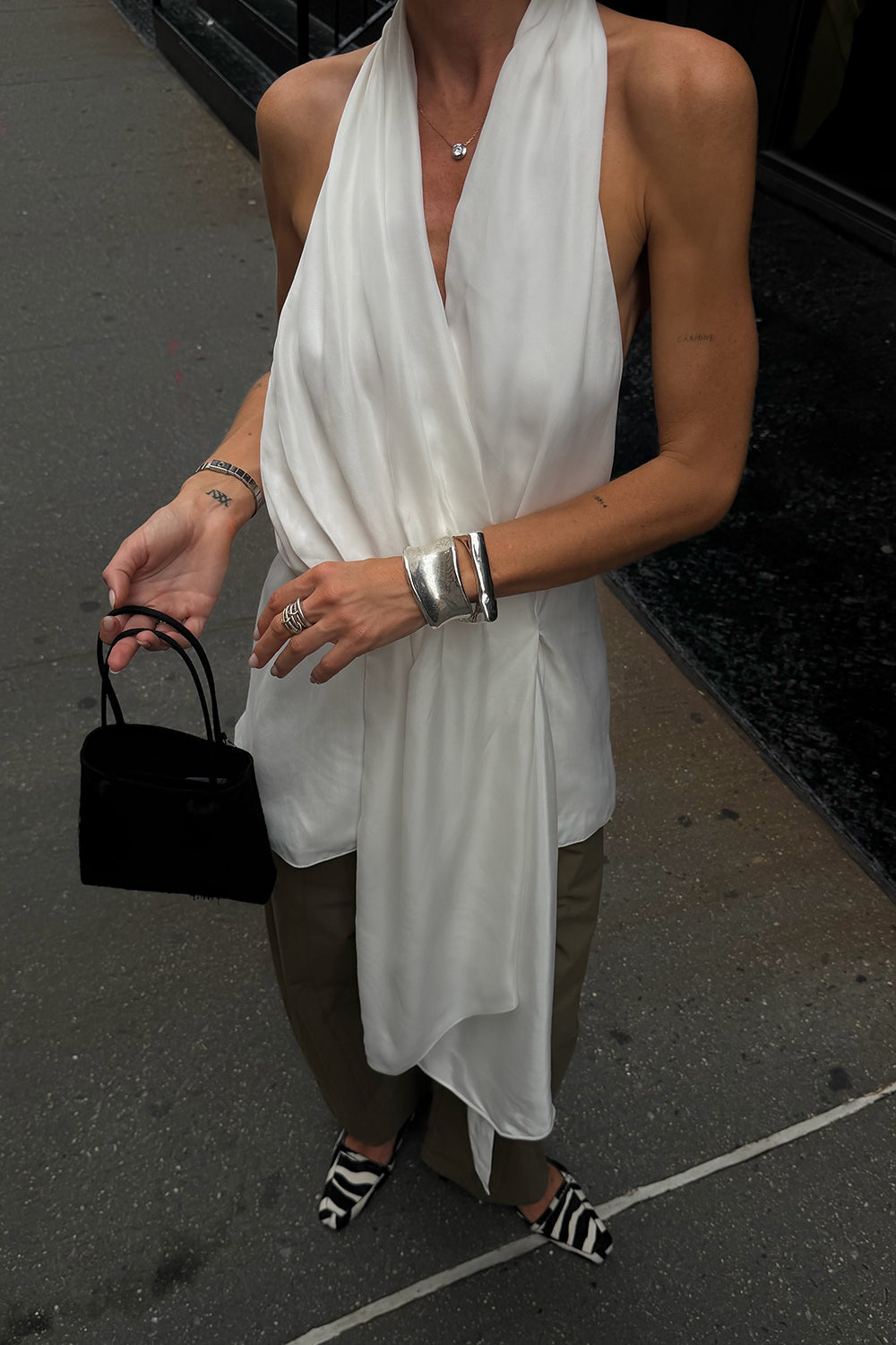 SARIAN WHITE CUPRO TOP