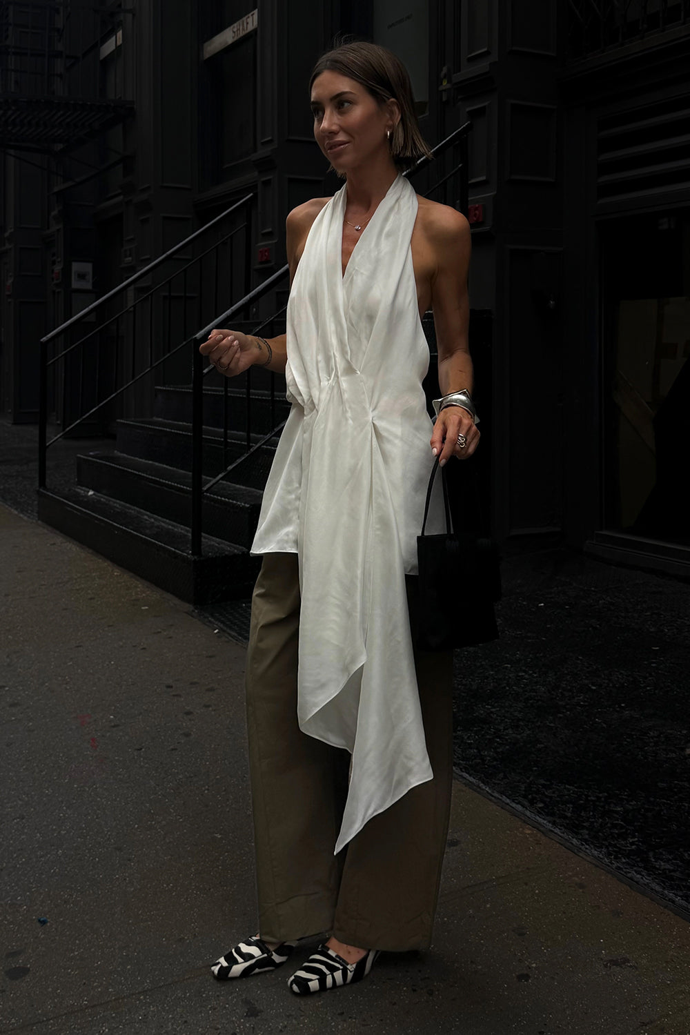 SARIAN WHITE CUPRO TOP