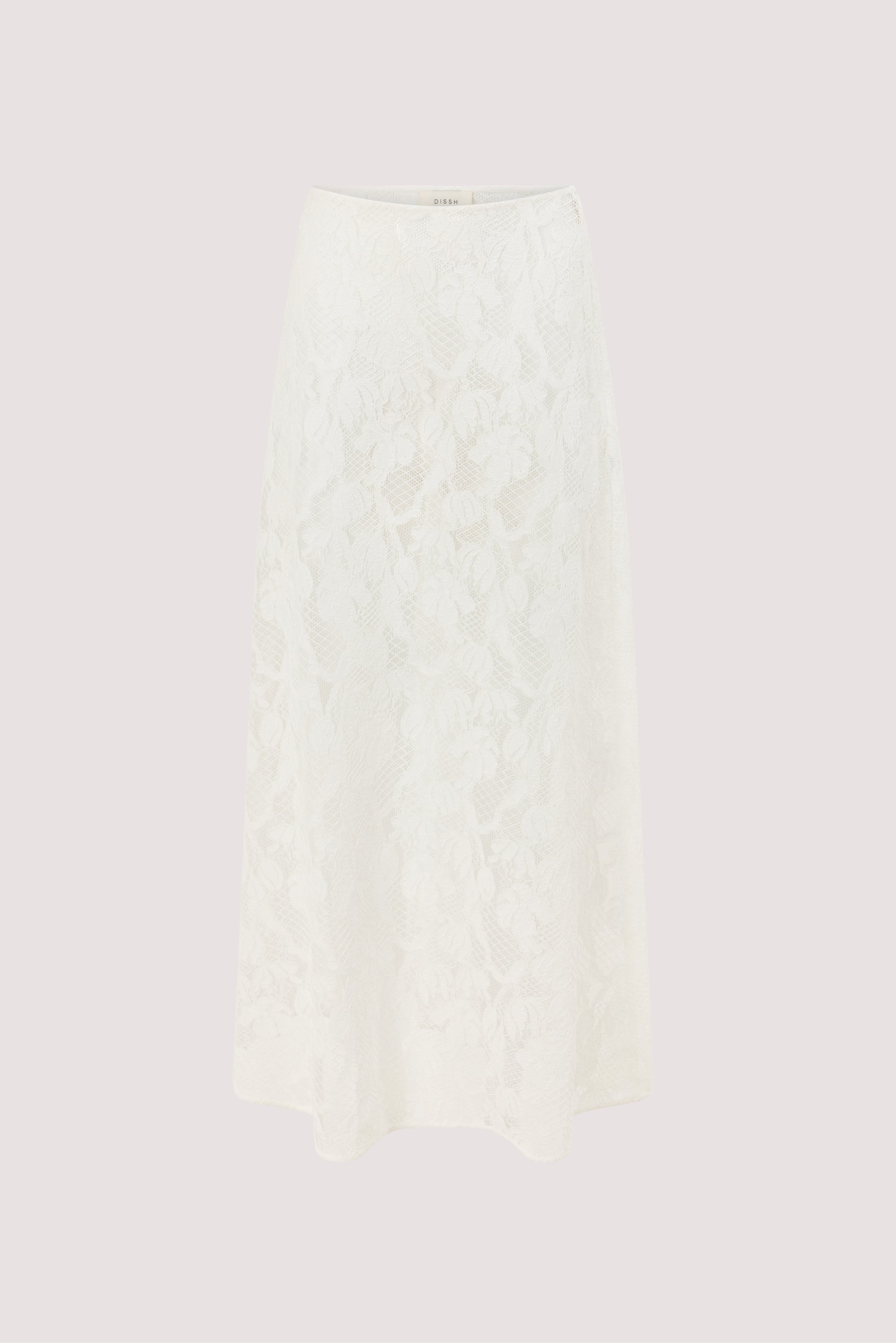 LUCINE WHITE LACE MAXI SKIRT