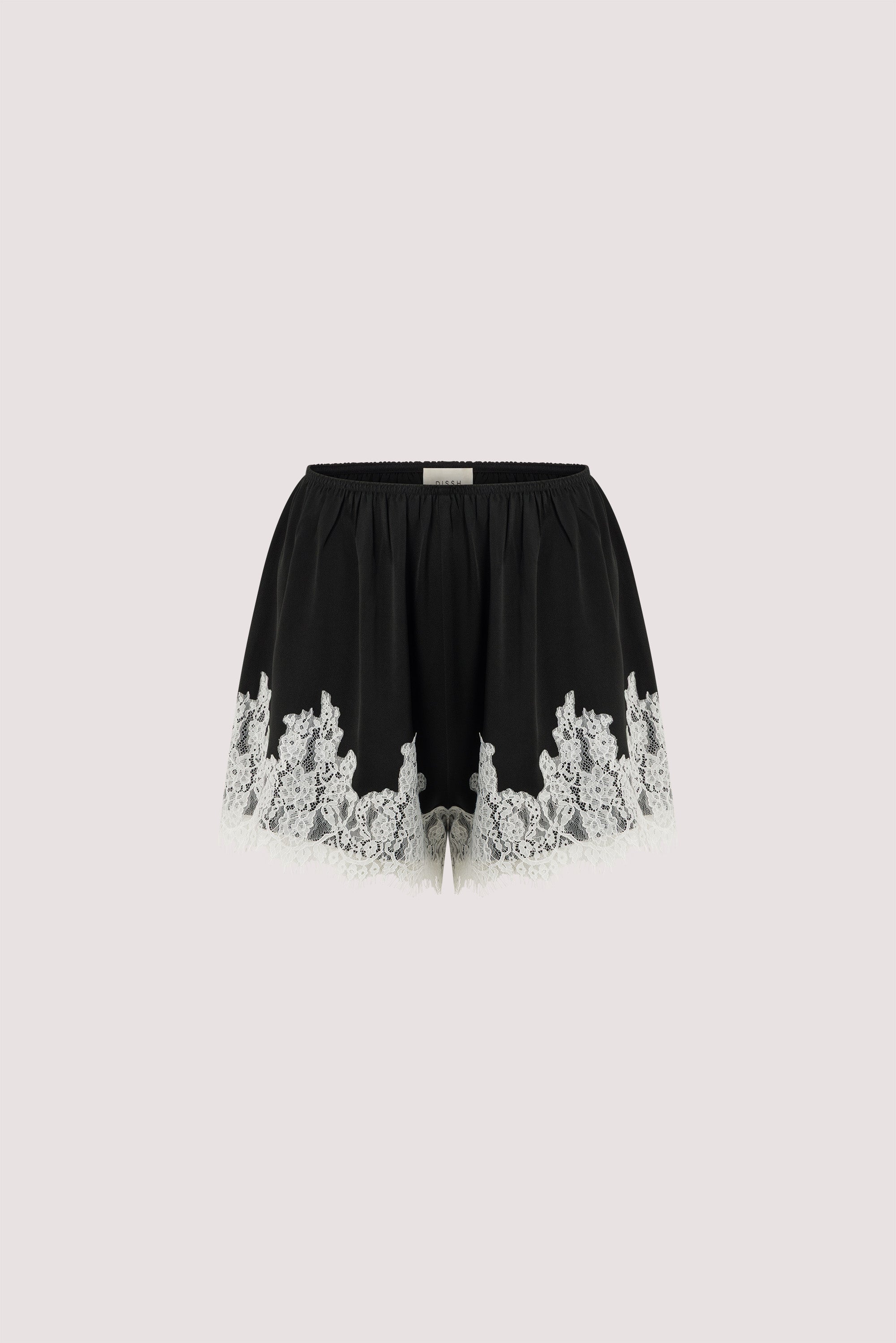 AMELINE BLACK SATIN SHORT