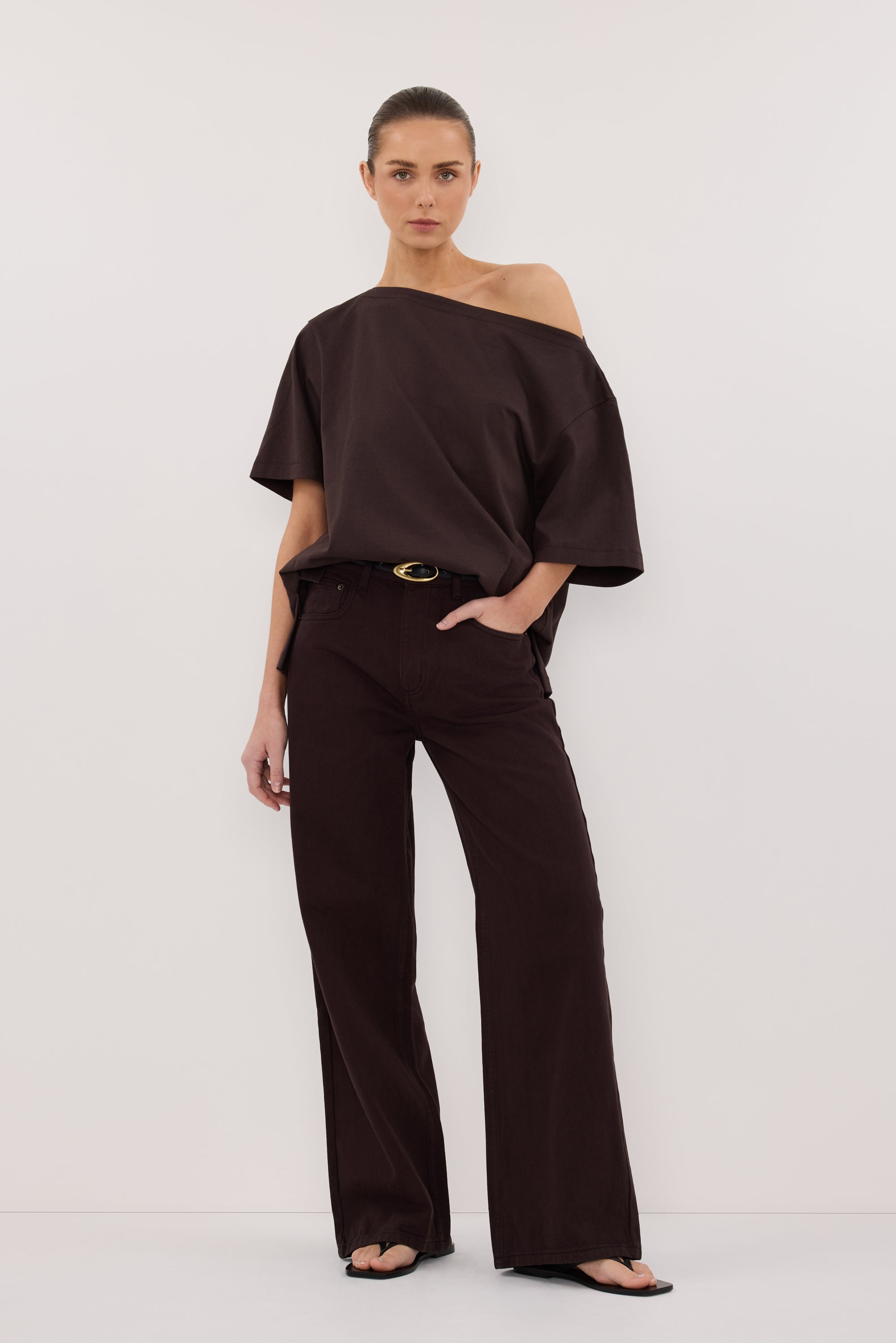 REAGAN 2.0 BURNT CHOC SLOUCHY JEAN