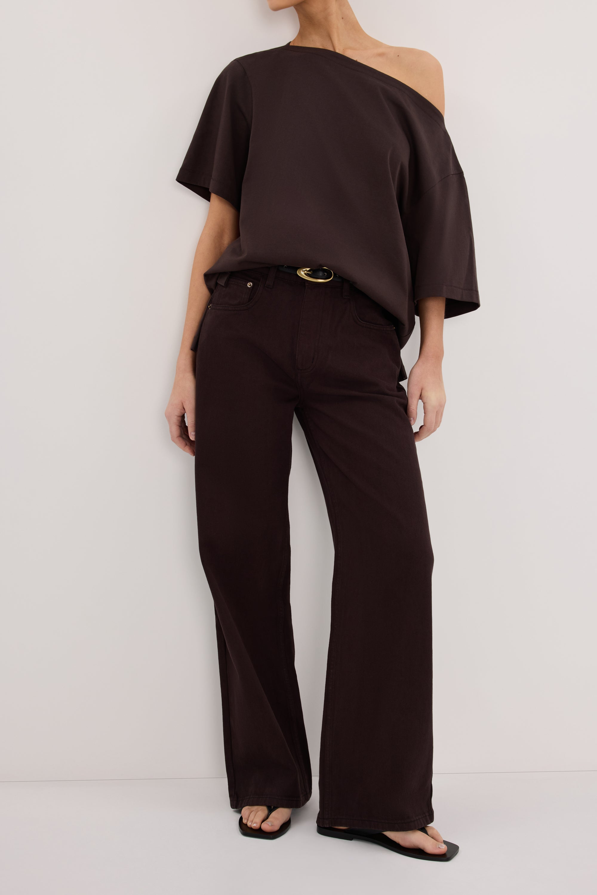 REAGAN 2.0 BURNT CHOC SLOUCHY JEAN