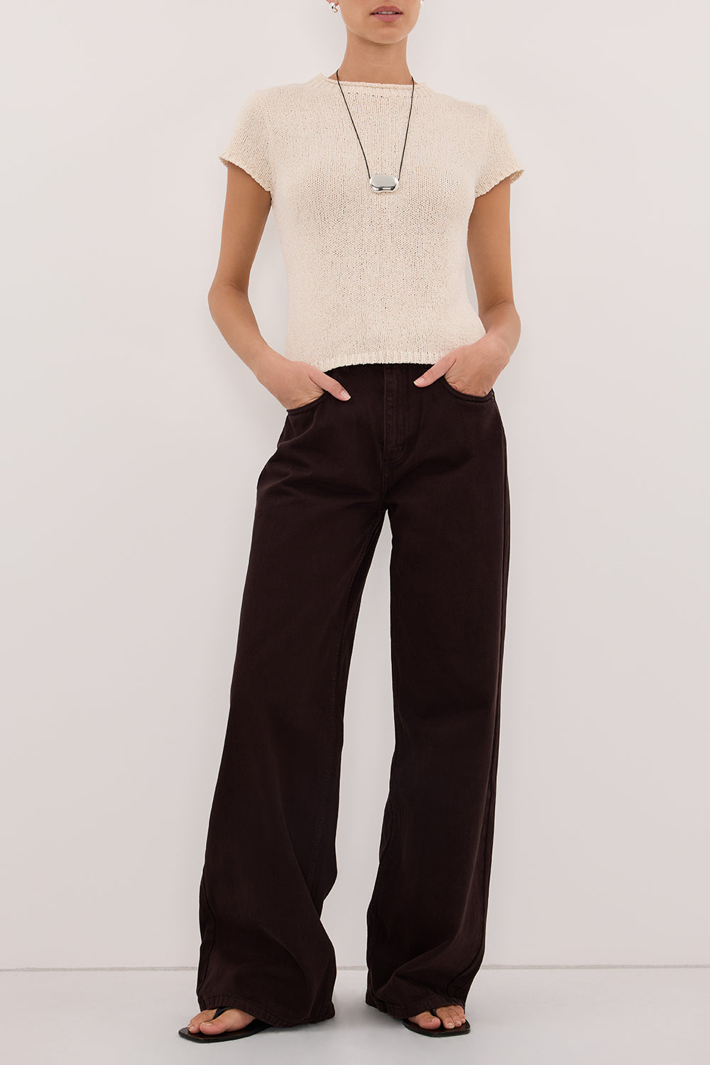 REAGAN 2.0 BURNT CHOC TALL SLOUCHY JEAN – DISSH