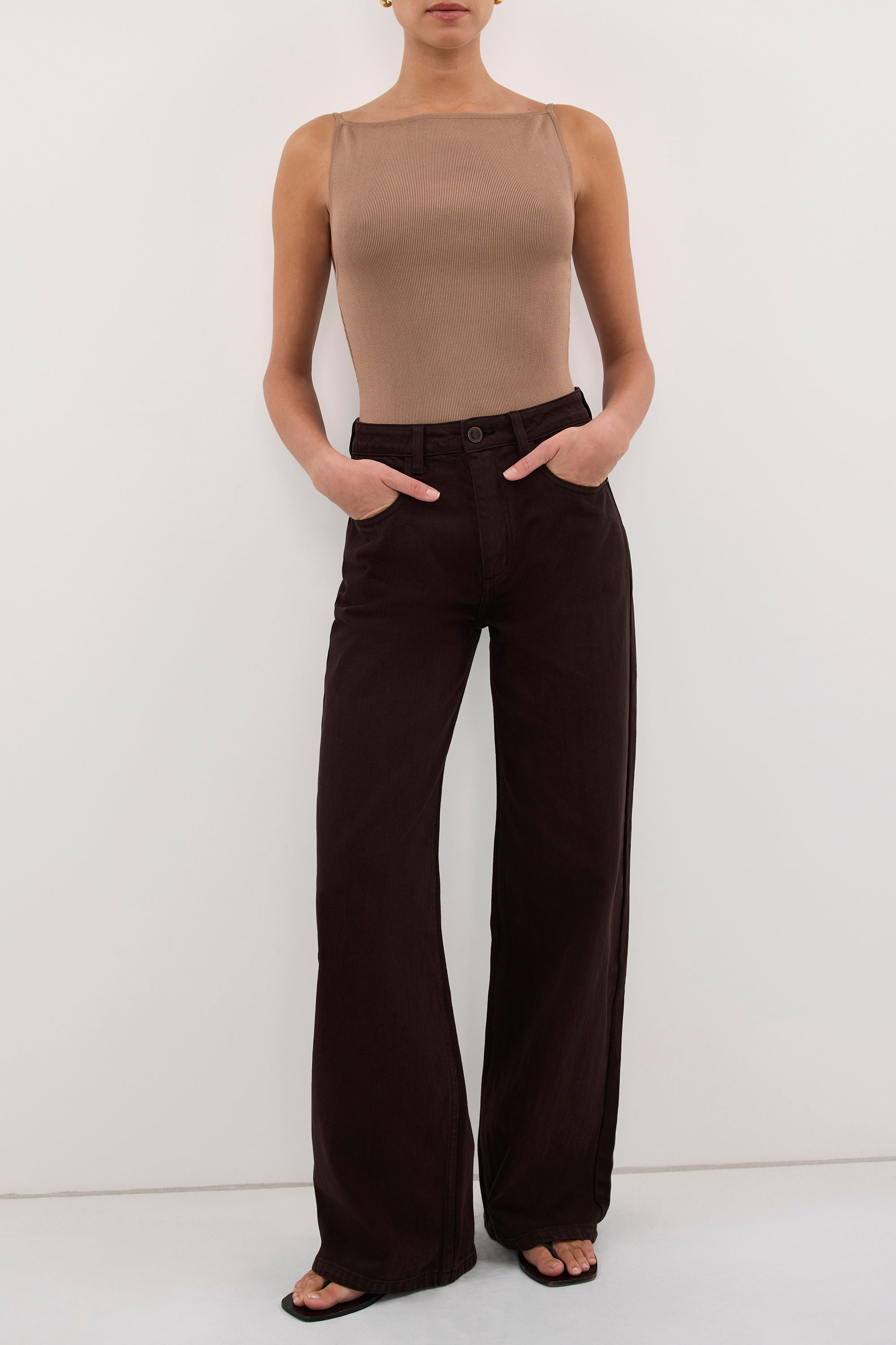 REAGAN 2.0 BURNT CHOC TALL SLOUCHY JEAN
