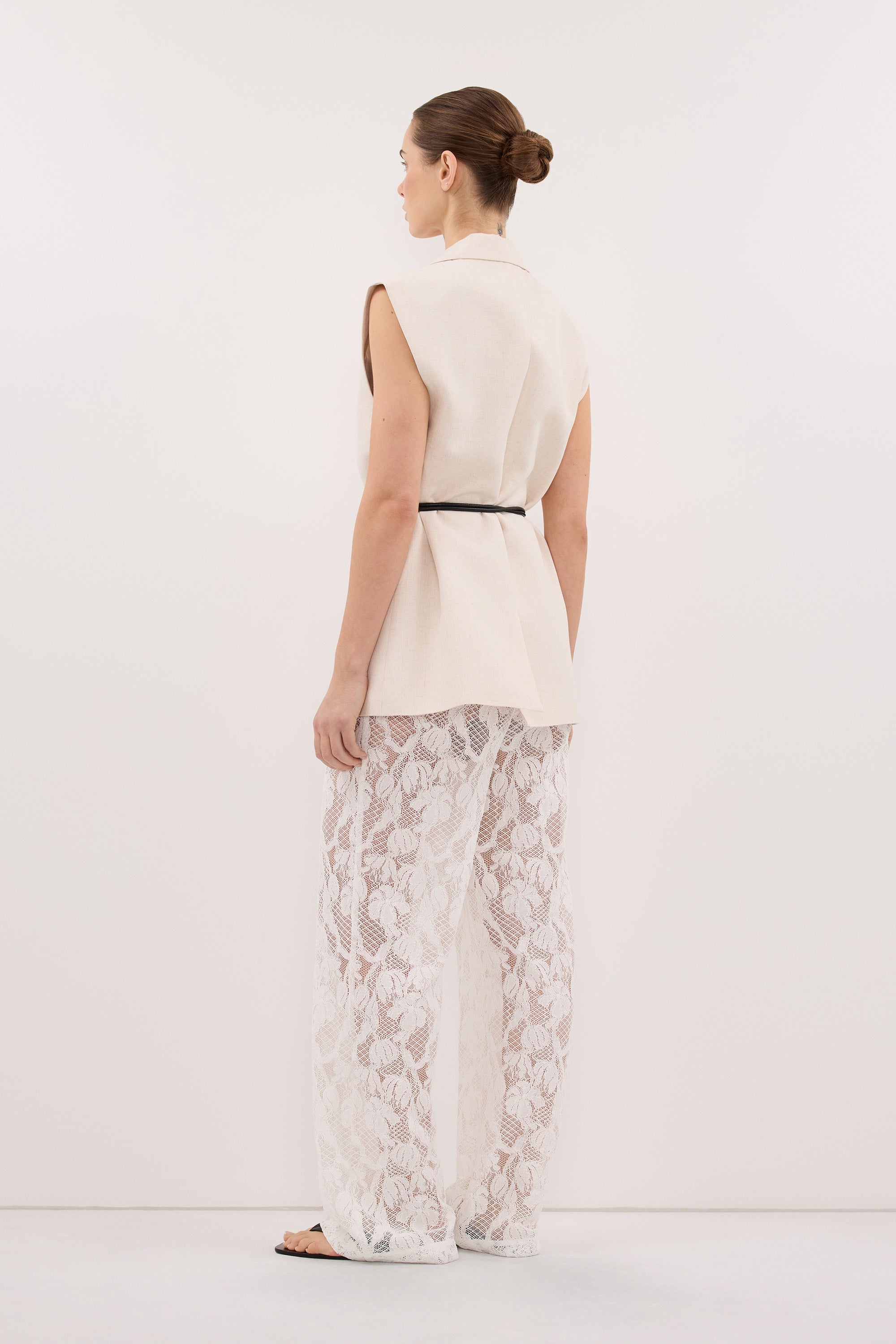 LUCINE WHITE LACE PANT