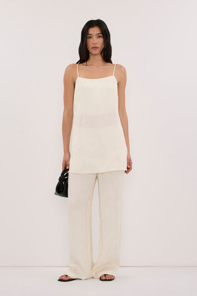 Zoey wearing NARA MILK JACQUARD PANT