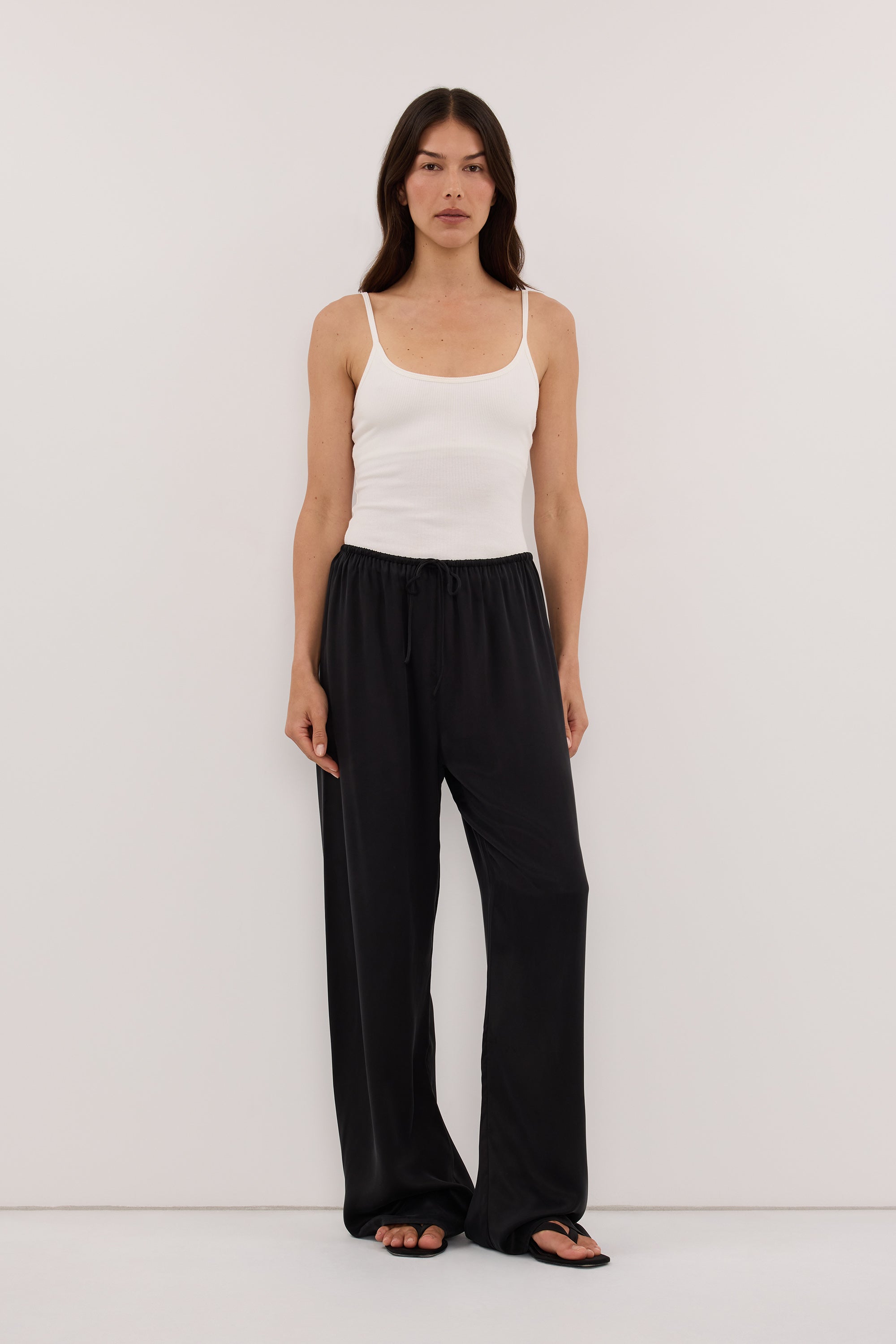 MICAH BLACK SILK PANT