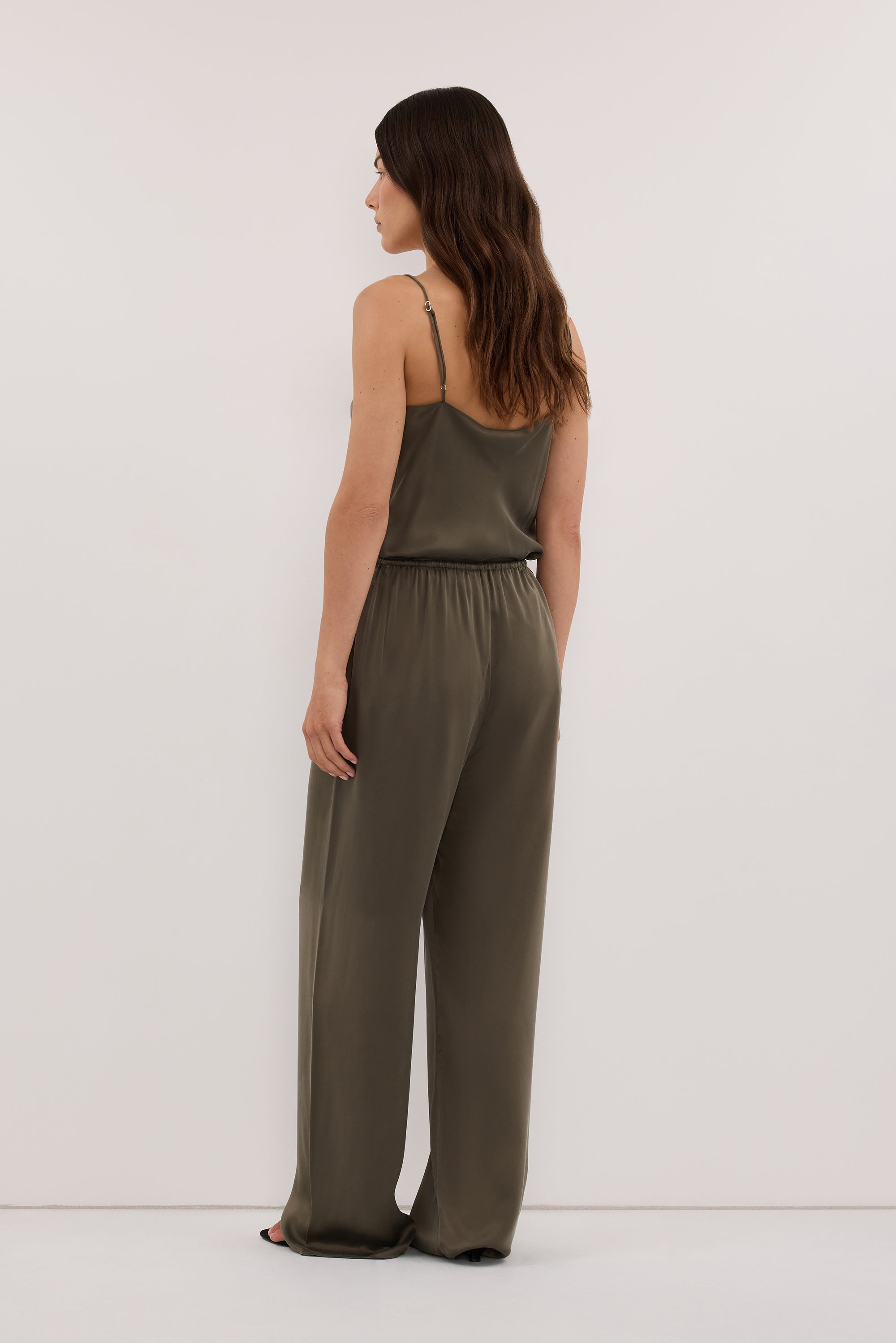 MICAH OLIVE SILK PANT