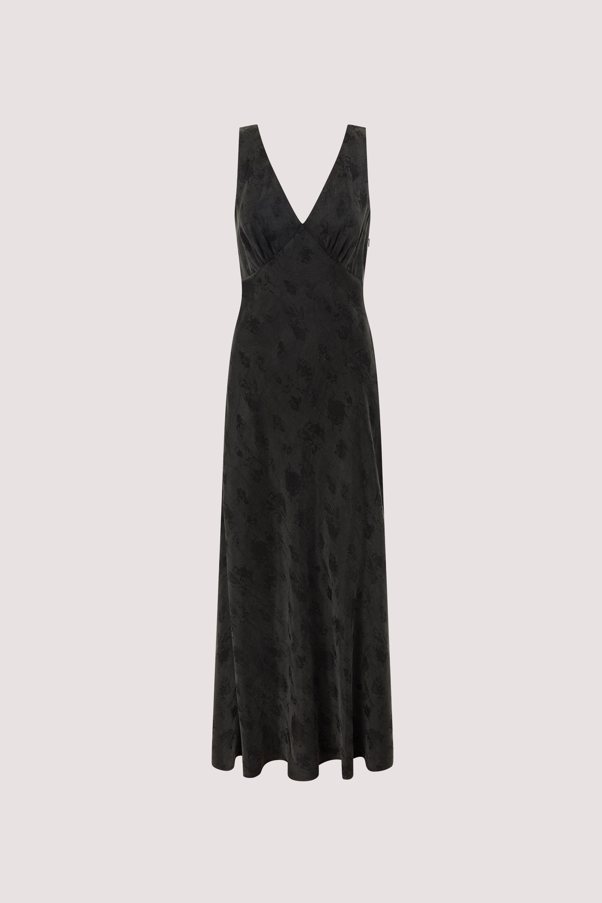 NARA BLACK JACQUARD MIDI DRESS