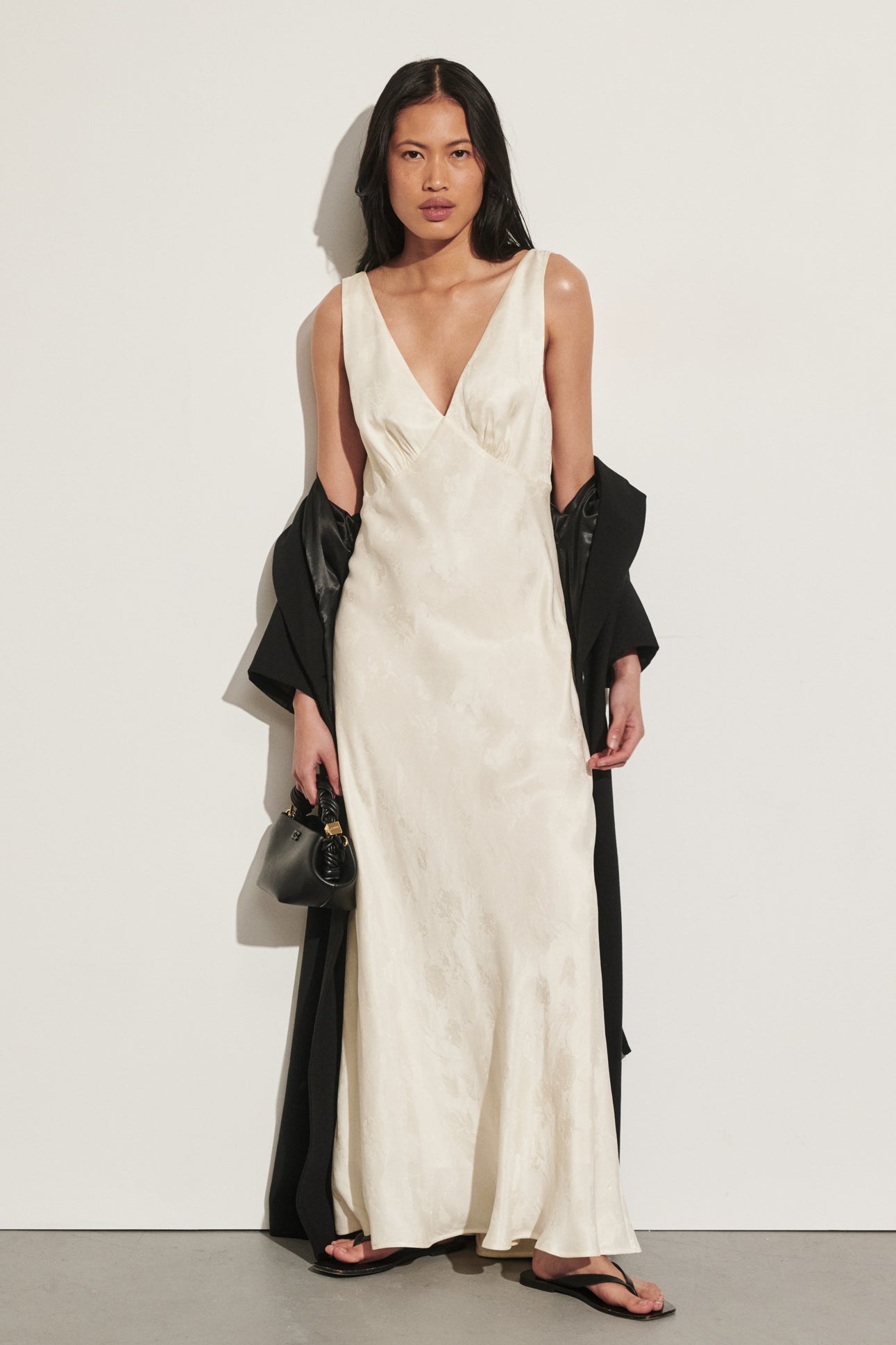 NARA MILK JACQUARD MIDI DRESS