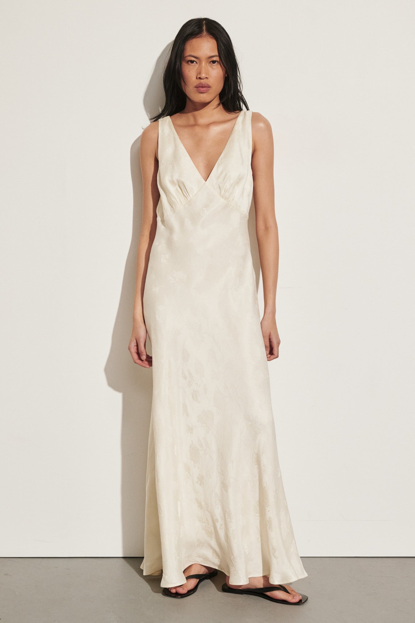 NARA MILK JACQUARD MIDI DRESS