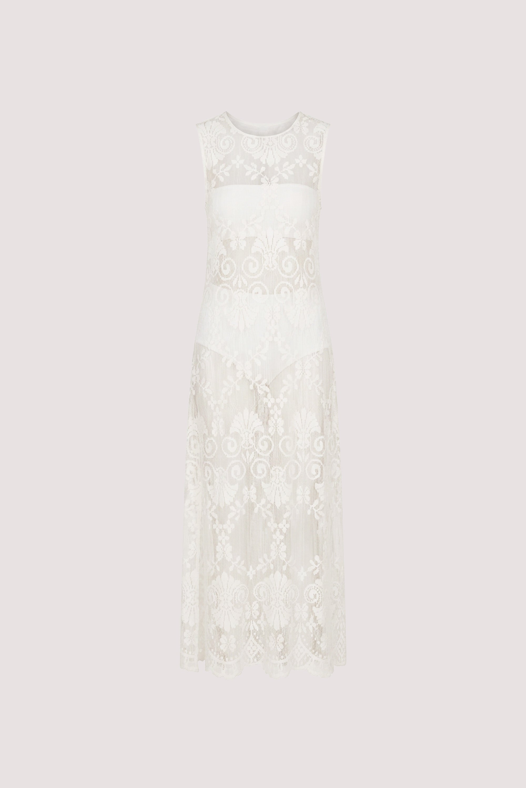 REINA IVORY LACE MIDI DRESS