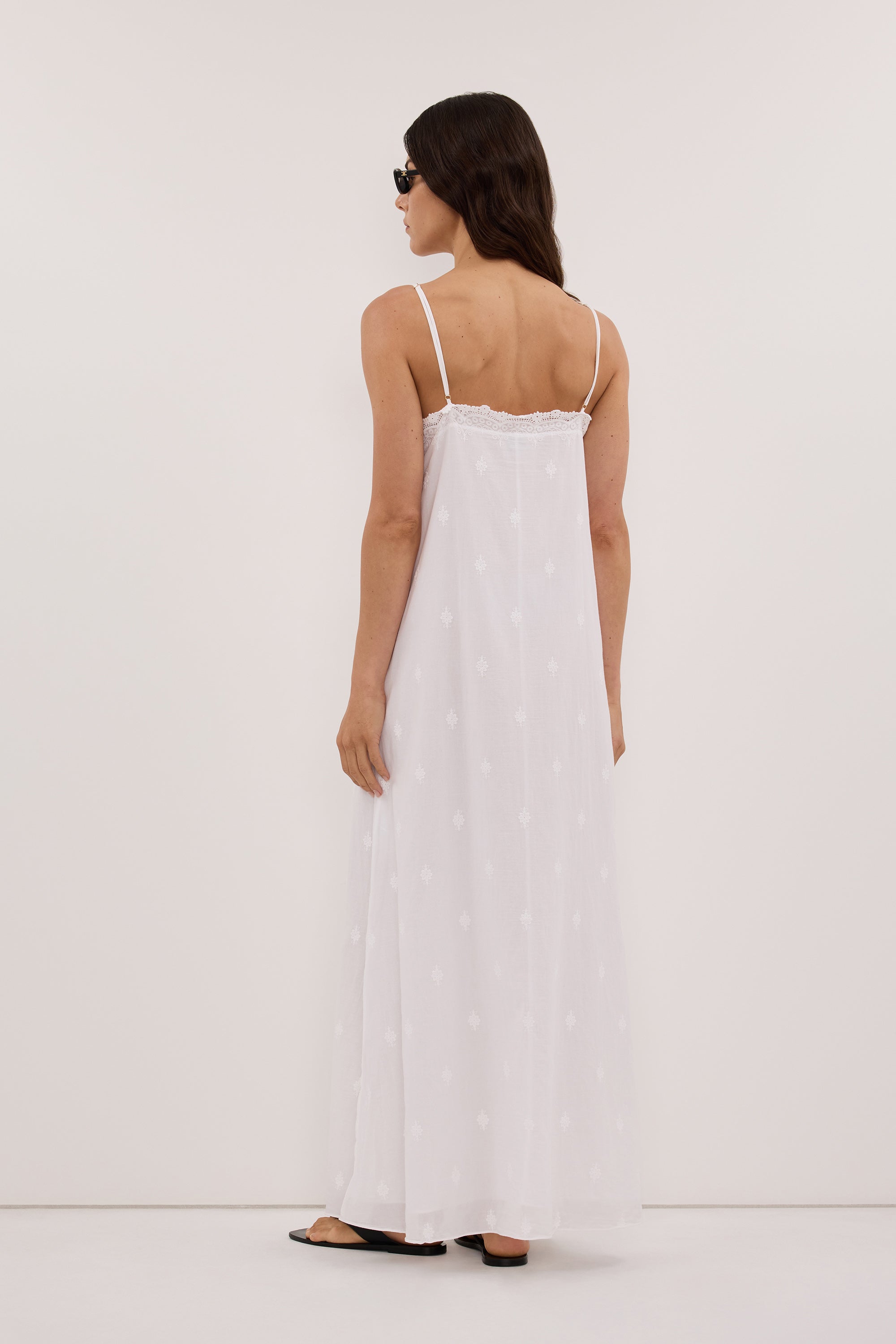 SIERRA WHITE COTTON MIDI DRESS - PRE ORDER