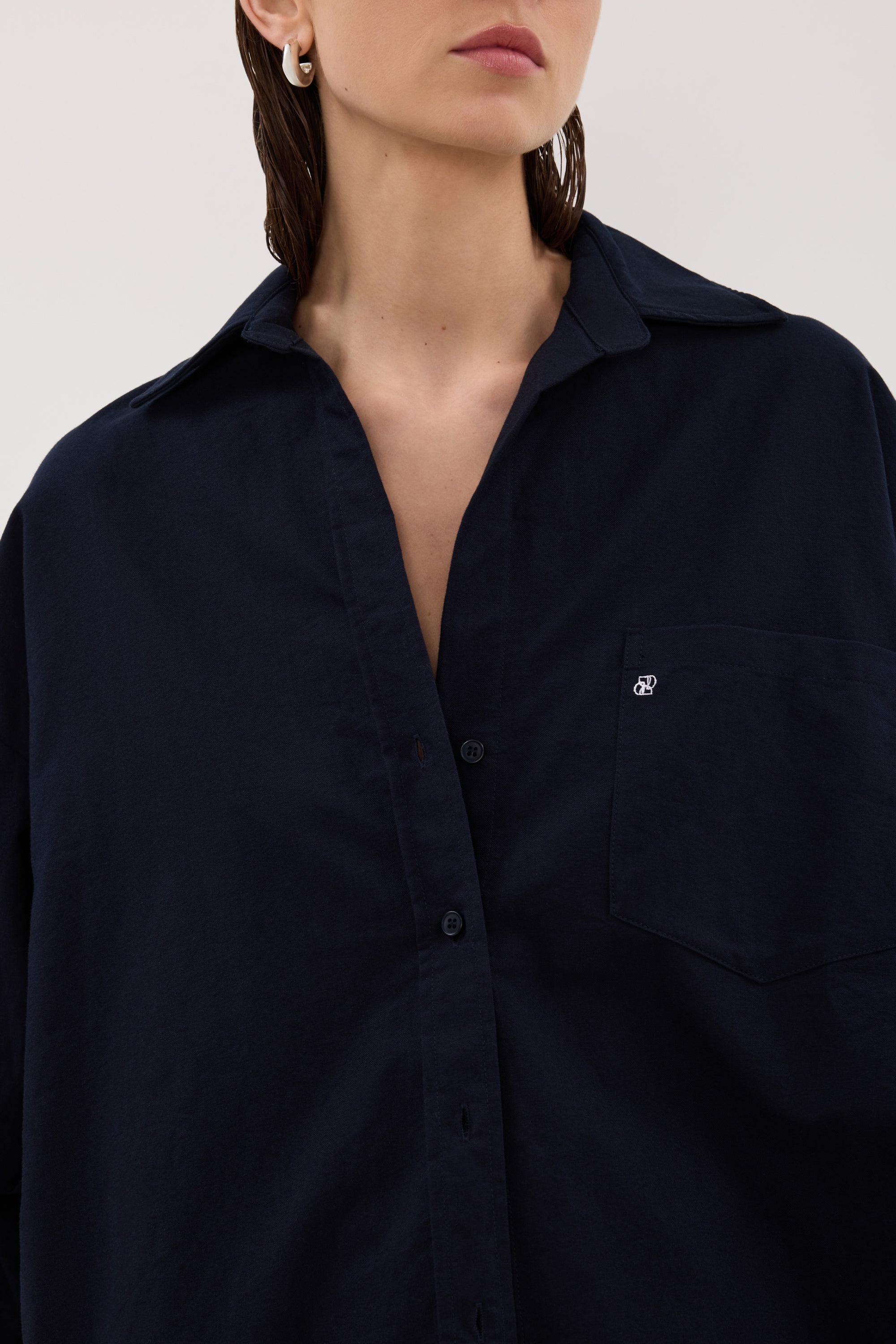 RHEA INK OVERSIZED COTTON SHIRT