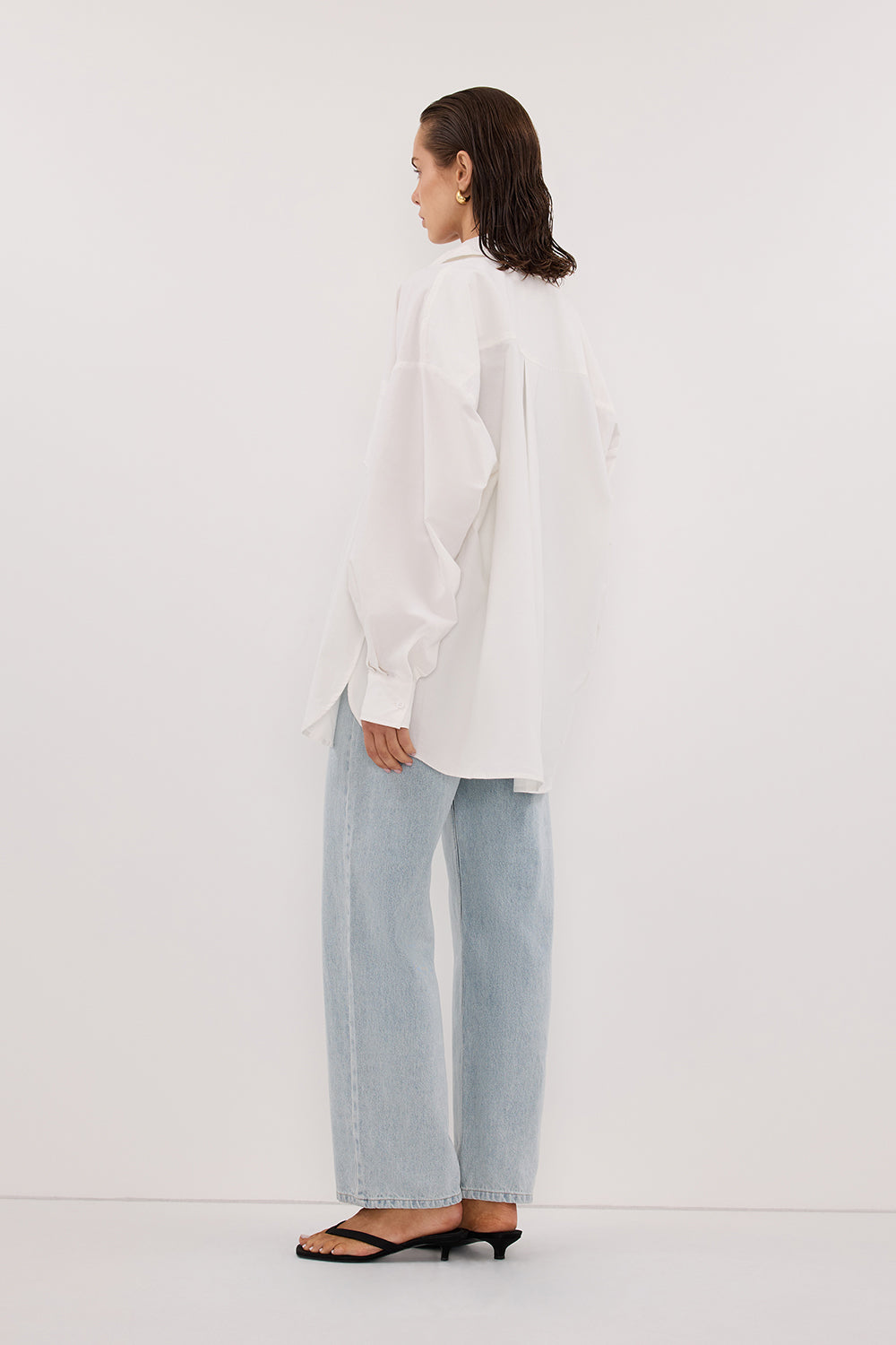 RHEA WHITE OVERSIZED COTTON SHIRT