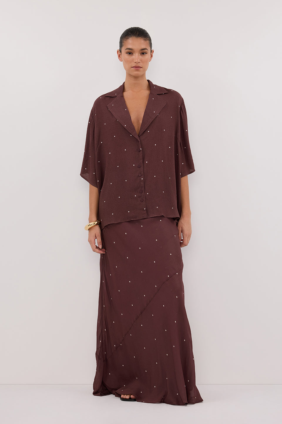 MELROSE WALNUT SHORT SLEEVE SHIRT