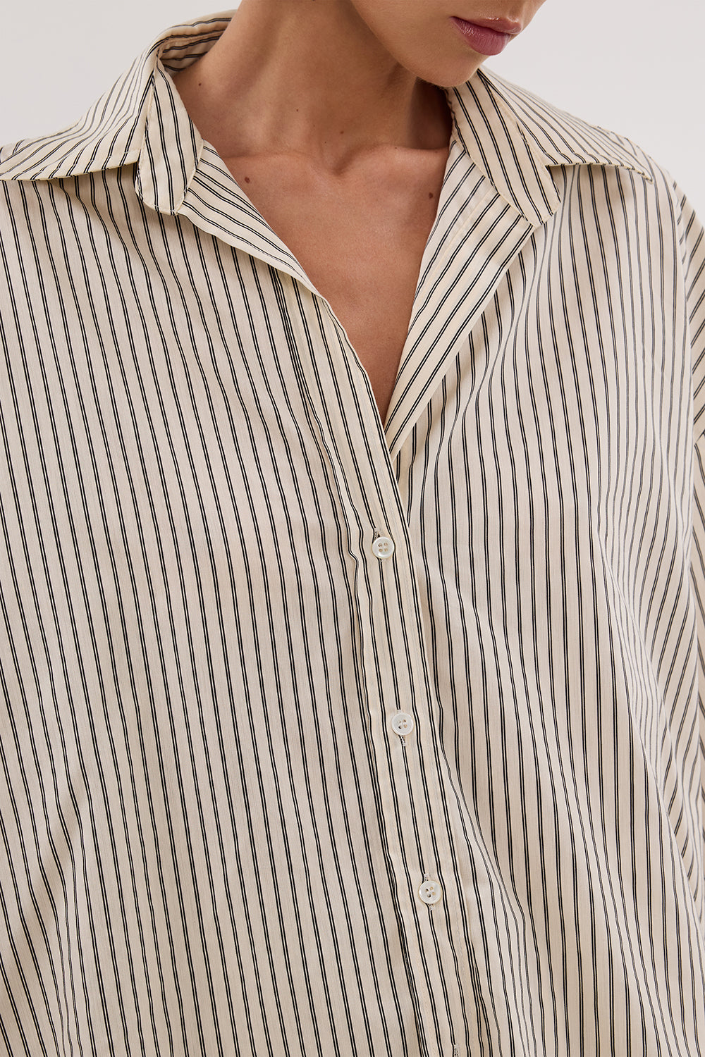 PALMA CREAM OVERSIZED SILK BLEND SHIRT