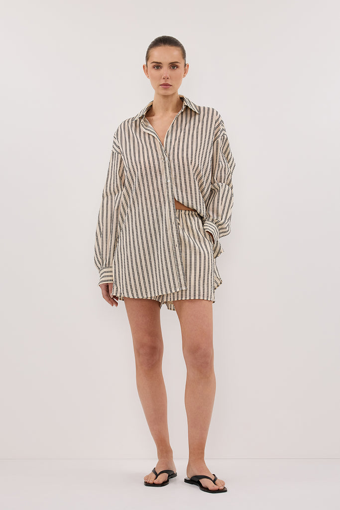 Ellie Knit Tee - Black Stripe main image 1