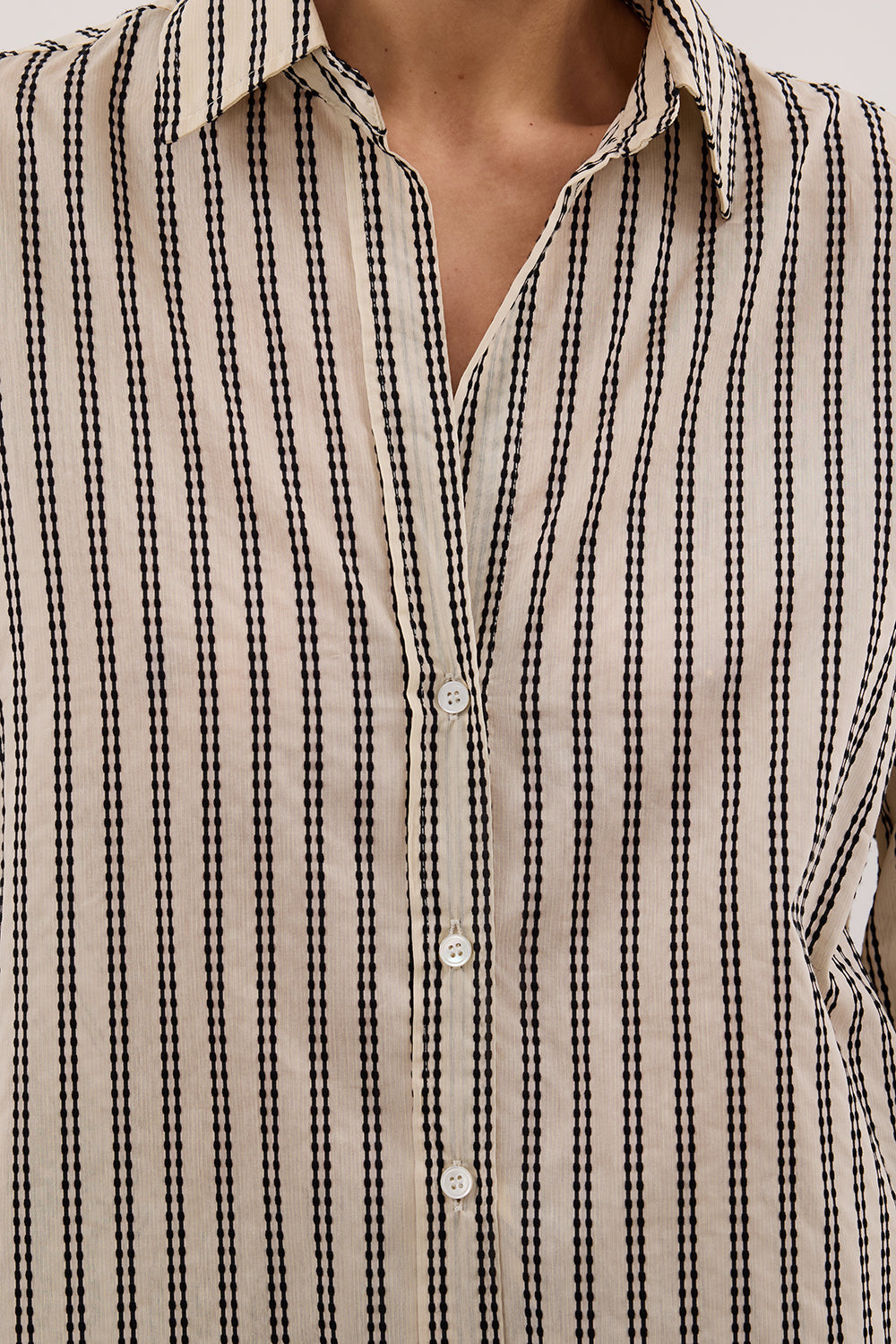 ELLIE CREAM STRIPE SHIRT – DISSH