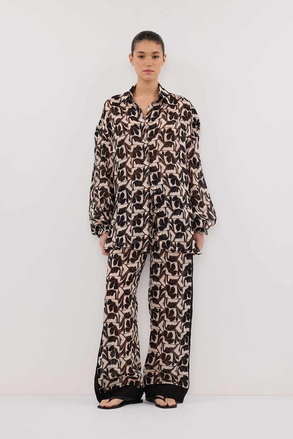 MAUI BITTER CHOC RAMIE LONG SLEEVE SHIRT