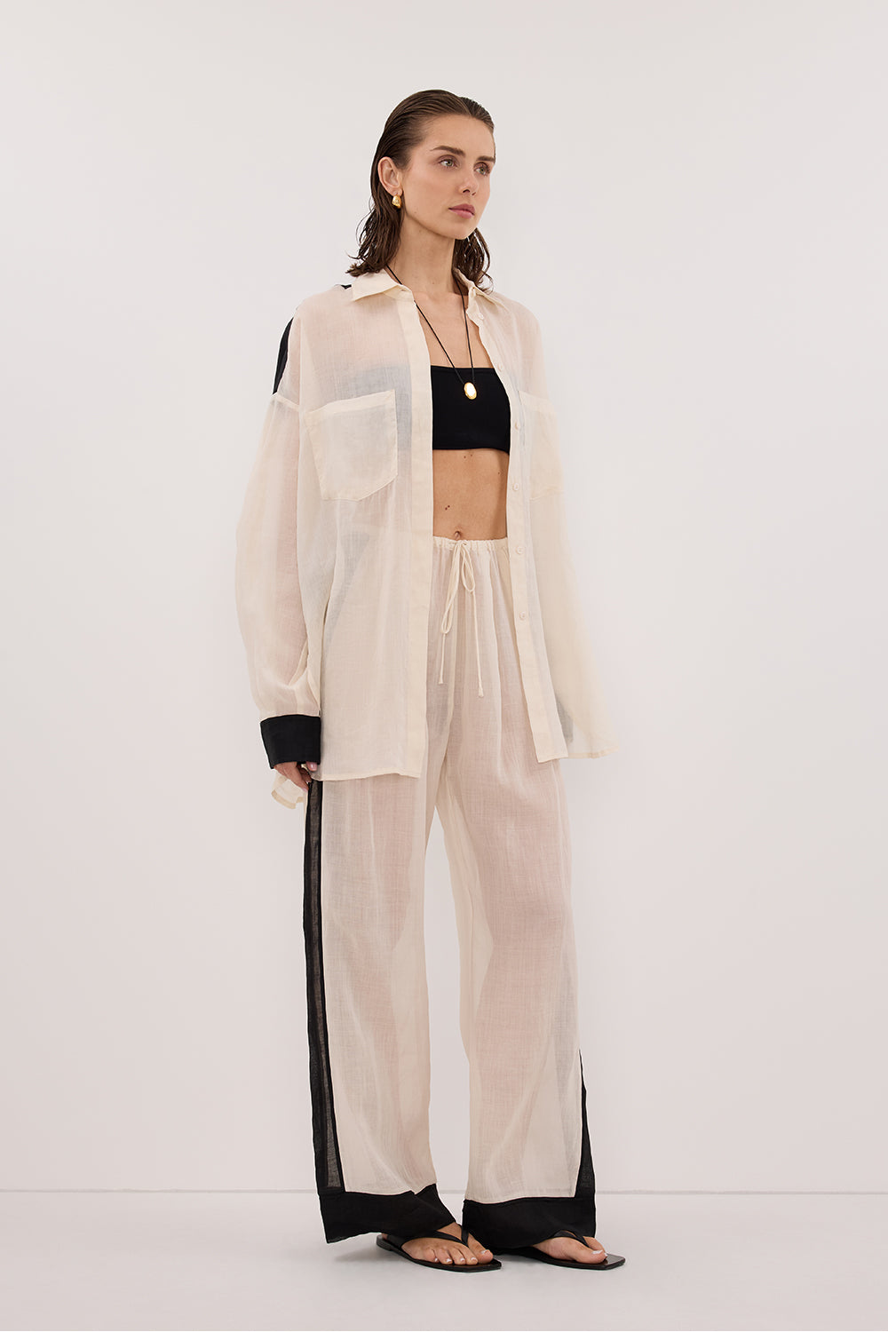 VIVIANNA SANDSTONE RAMIE SHIRT