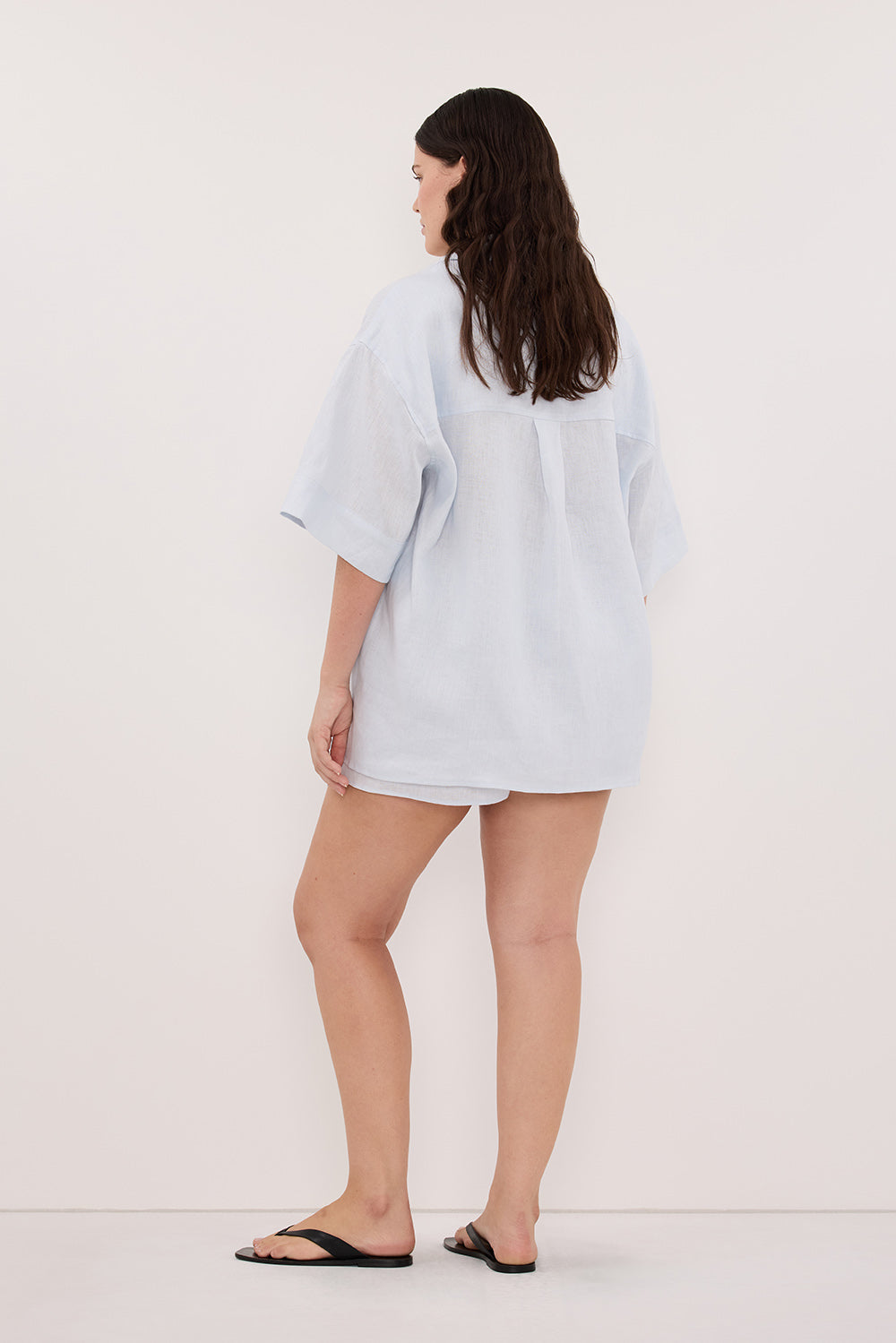HELENA CORNFLOWER OVERSIZED LINEN SHIRT