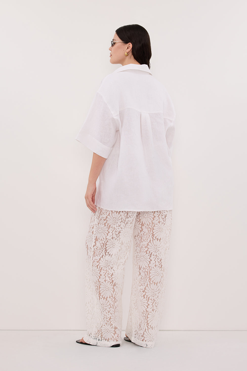HELENA WHITE OVERSIZED LINEN SHIRT