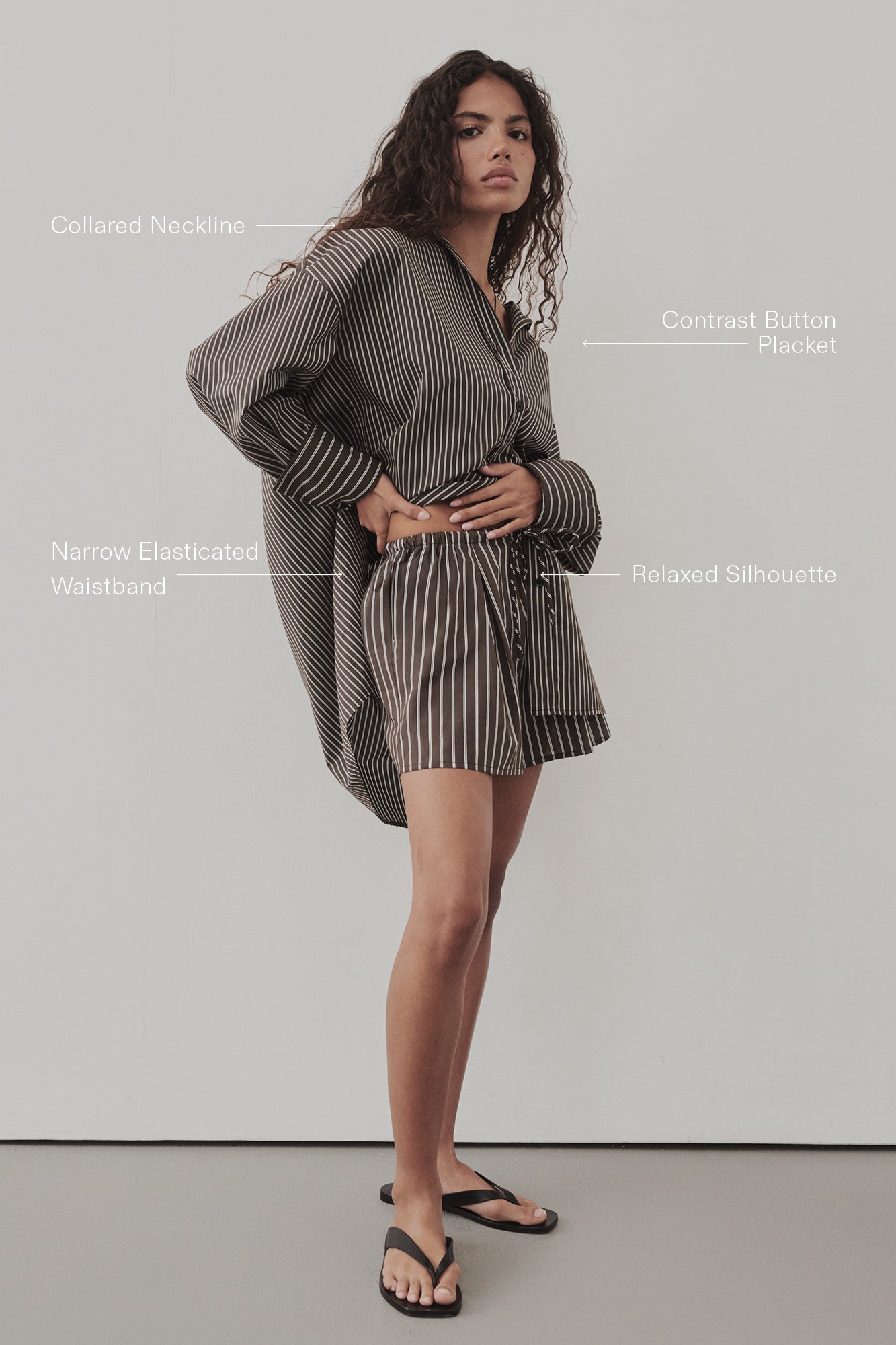 SABLE OVERSIZED BITTER CHOC SILK BLEND SHIRT