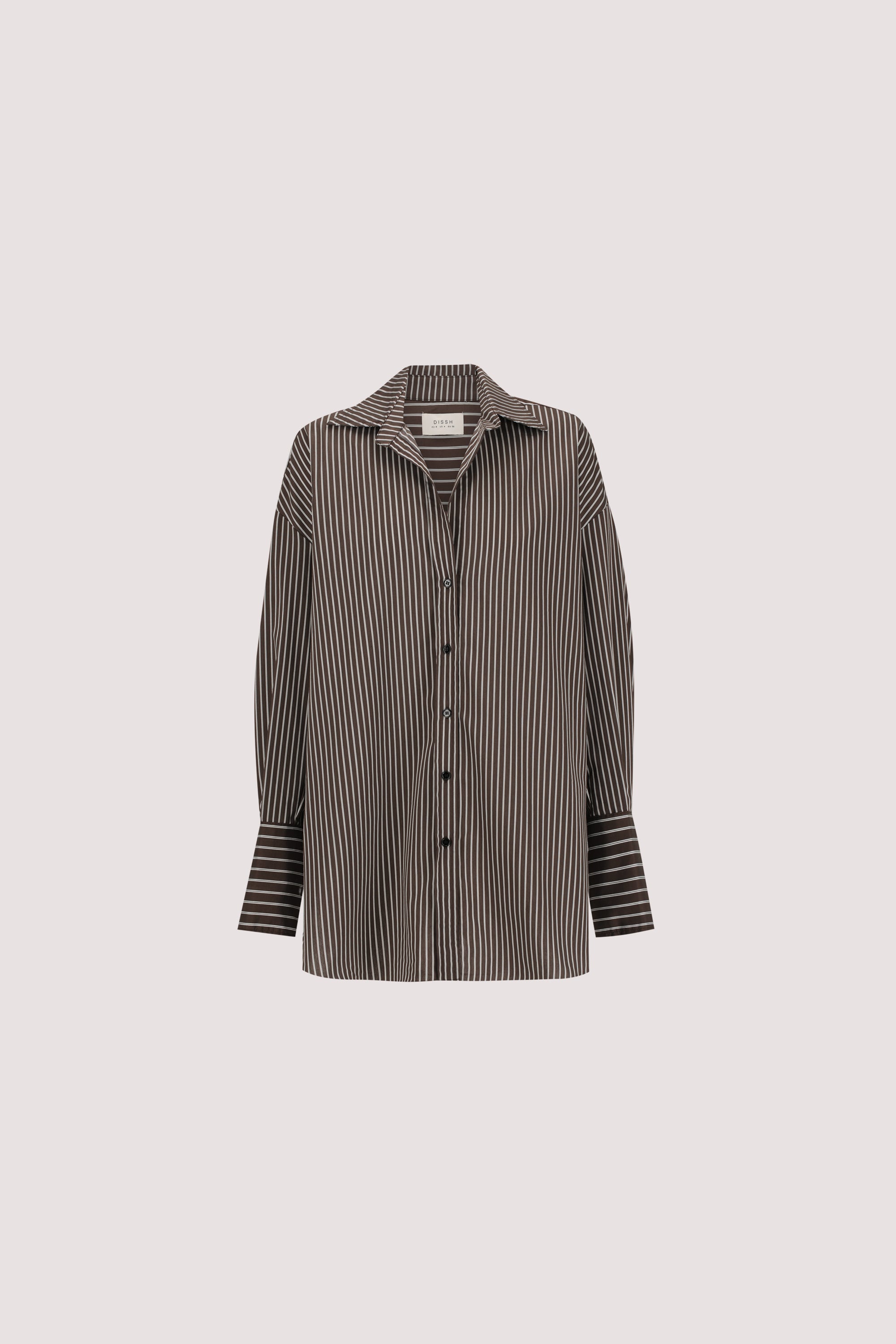 SABLE OVERSIZED BITTER CHOC SILK BLEND SHIRT