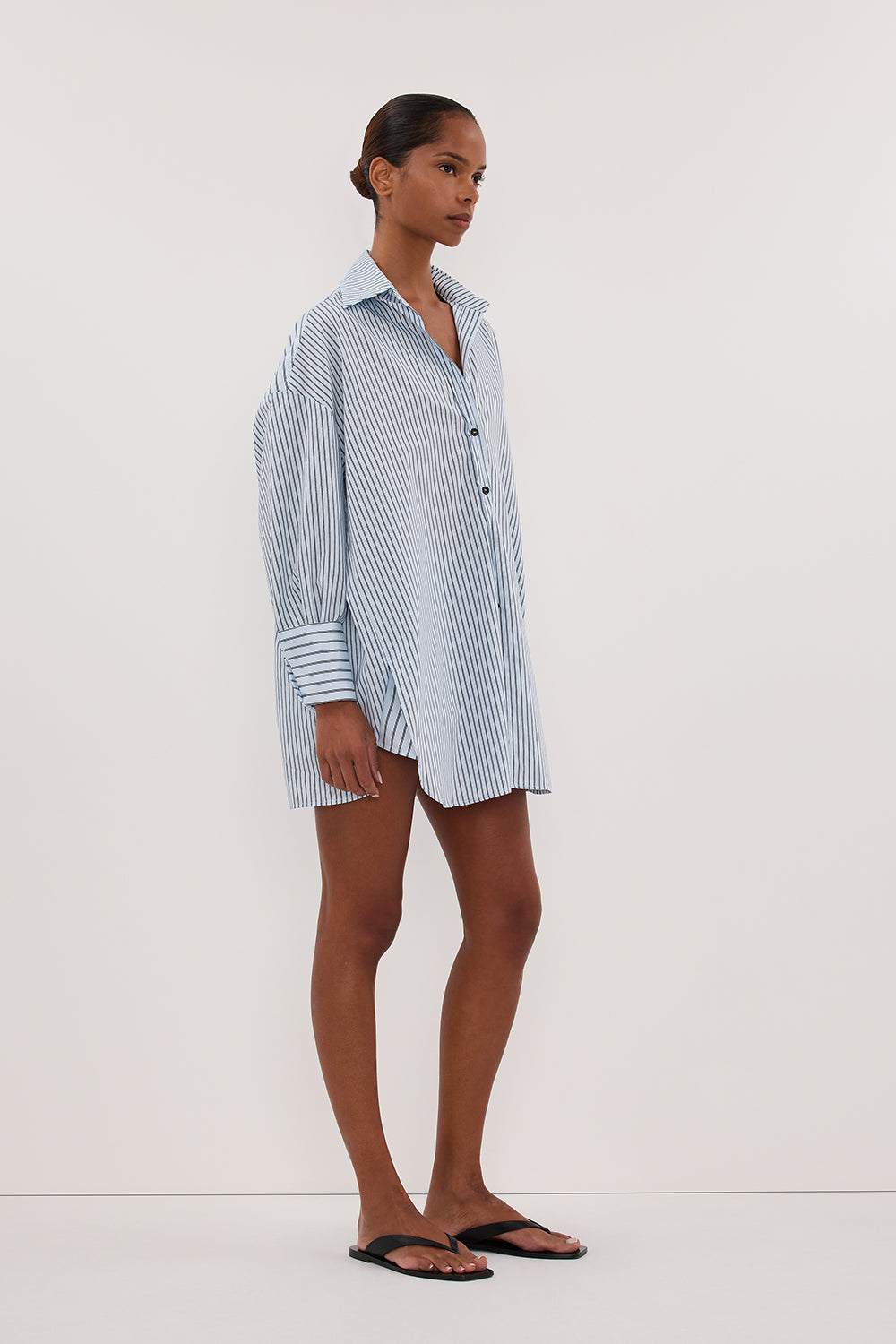 SABLE ICE BLUE SILK BLEND SHIRT