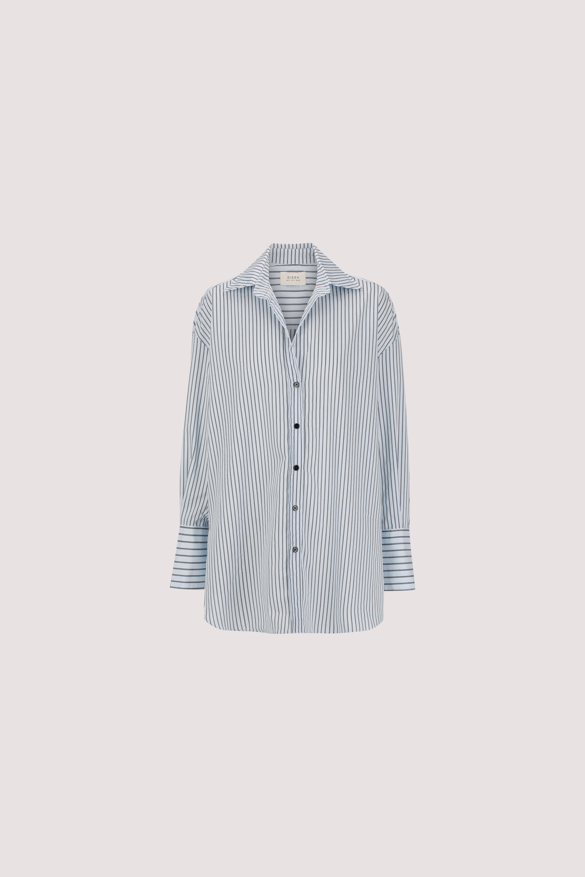 SABLE ICE BLUE OVERSIZED SILK BLEND SHIRT