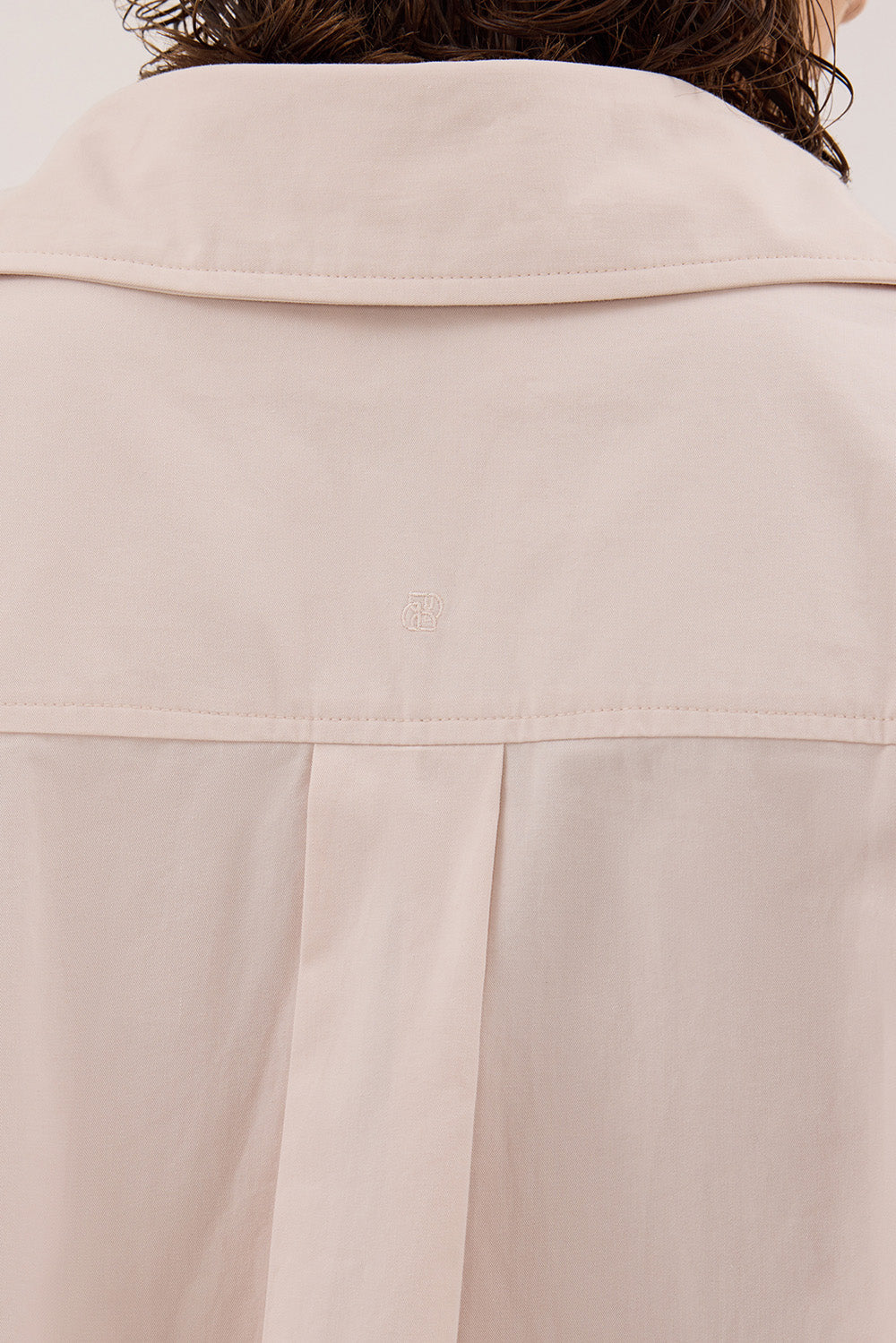 RAQUEL POWDER LONG SLEEVE COTTON POPLIN SHIRT