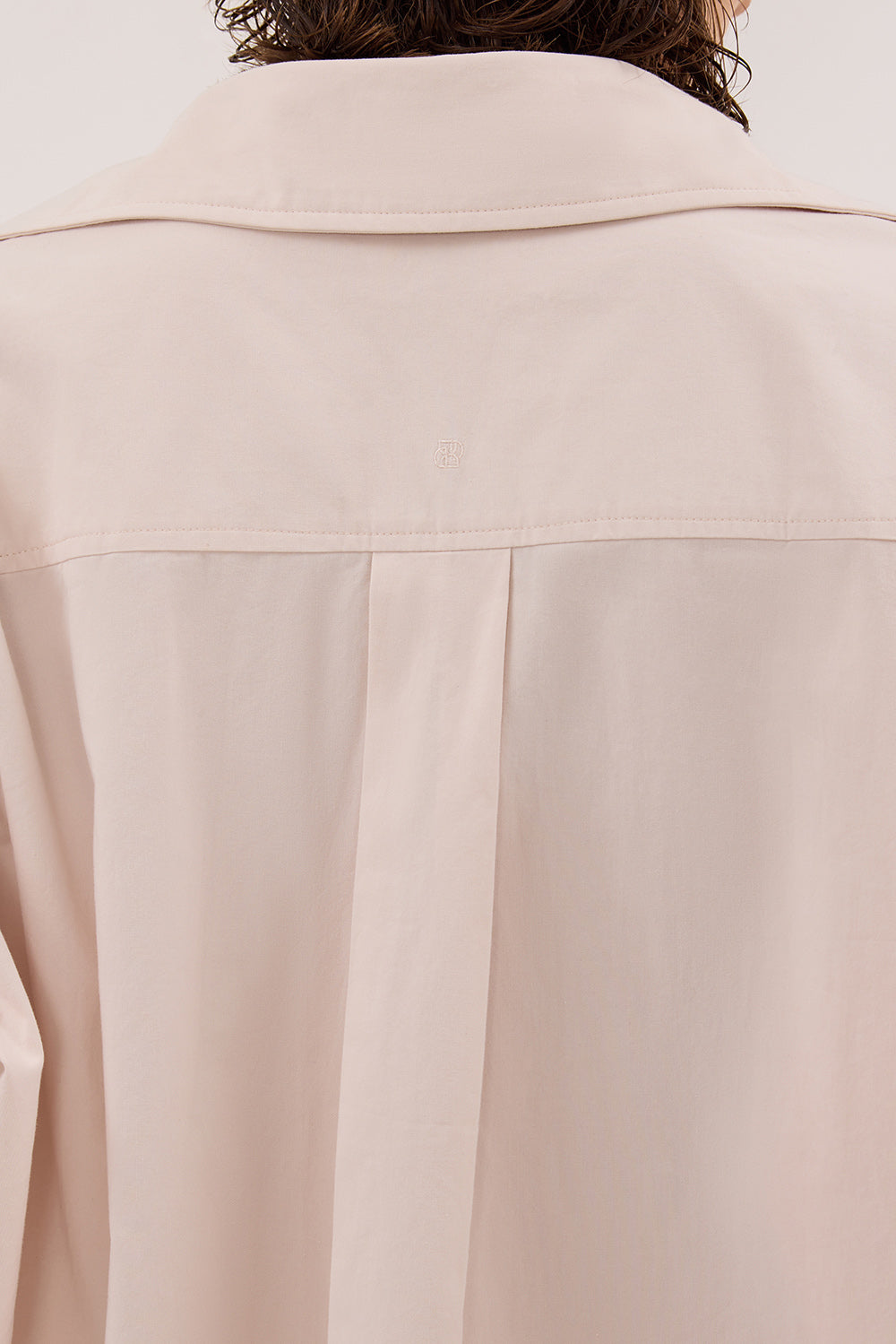 RAQUEL POWDER LONG SLEEVE COTTON POPLIN SHIRT