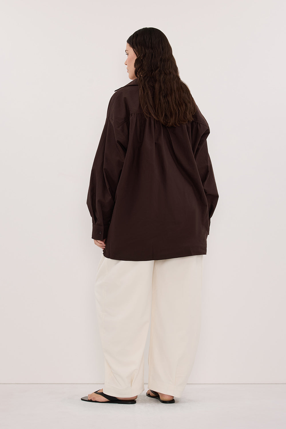 RHEA 2.0 BURNT CHOC COTTON SHIRT – DISSH