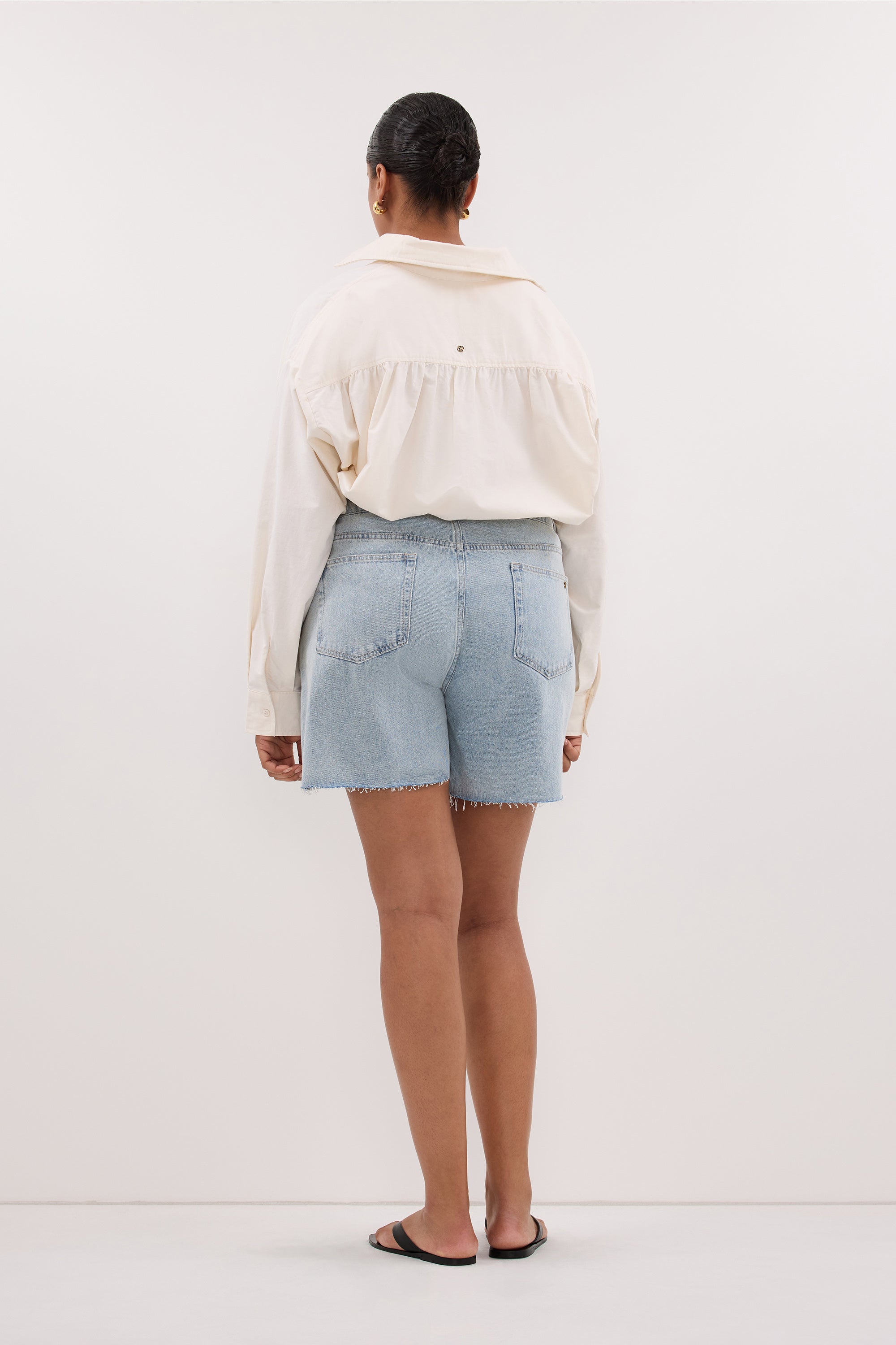 RHEA 2.0 CREAM OVERSIZED COTTON SHIRT
