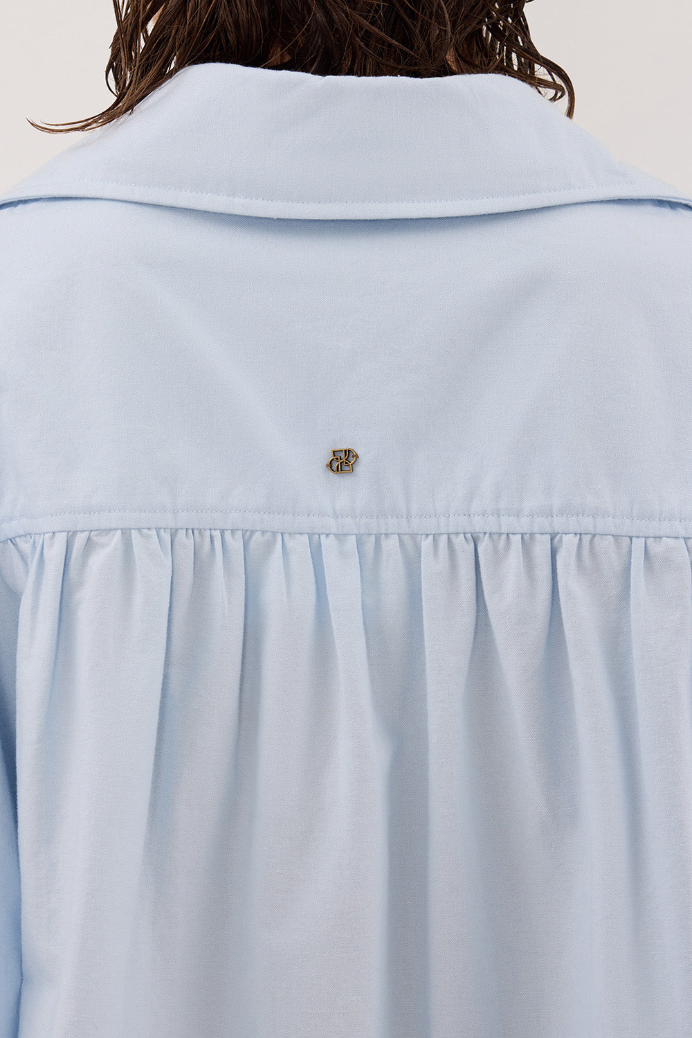 RHEA 2.0 ICE BLUE OVERSIZED COTTON SHIRT