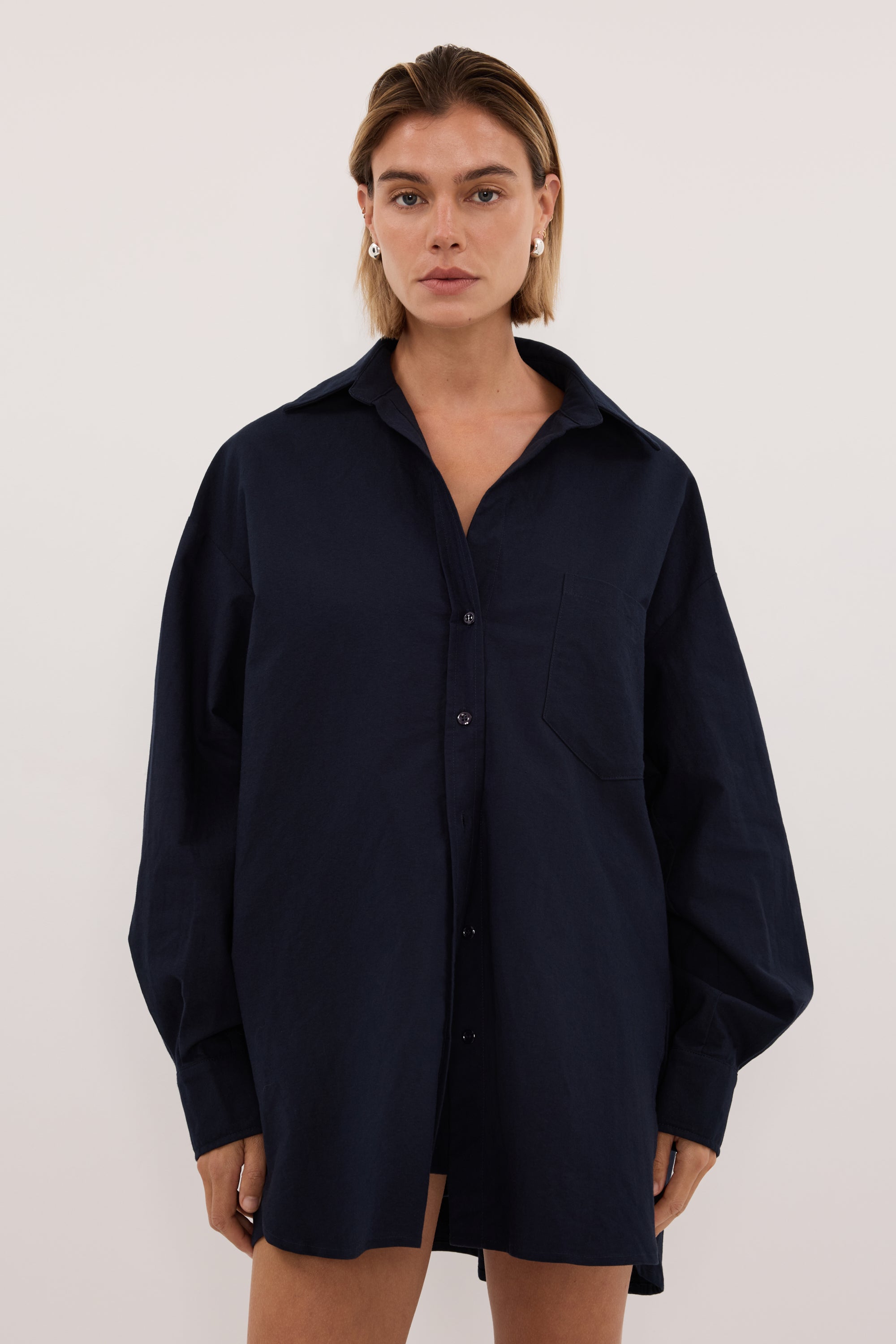 RHEA 2.0 INK OVERSIZED COTTON SHIRT