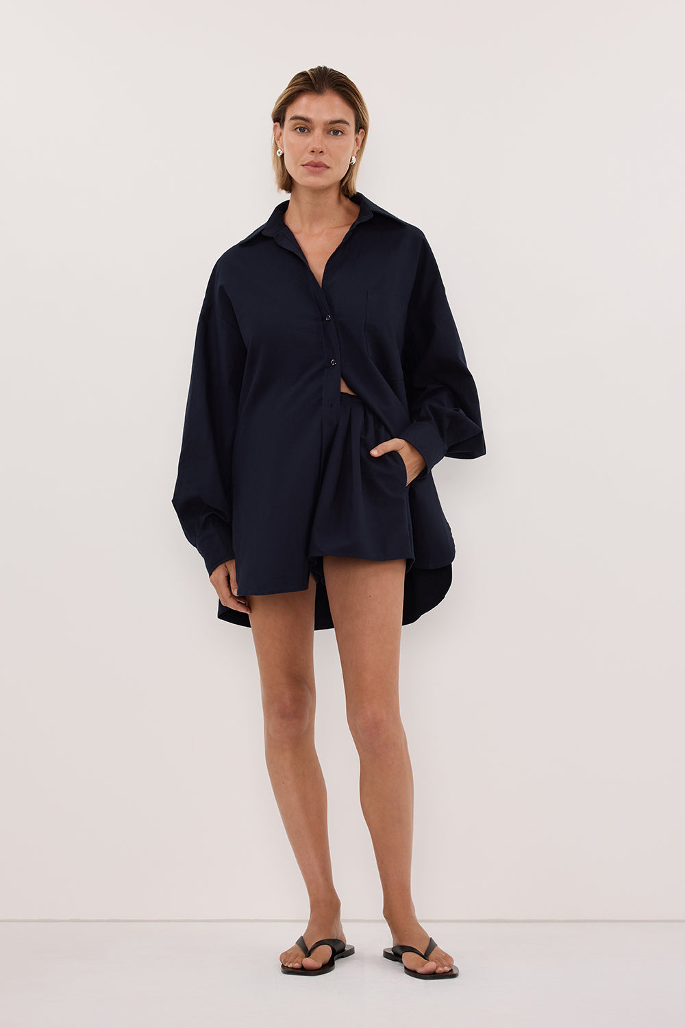 RHEA 2.0 INK OVERSIZED COTTON SHIRT